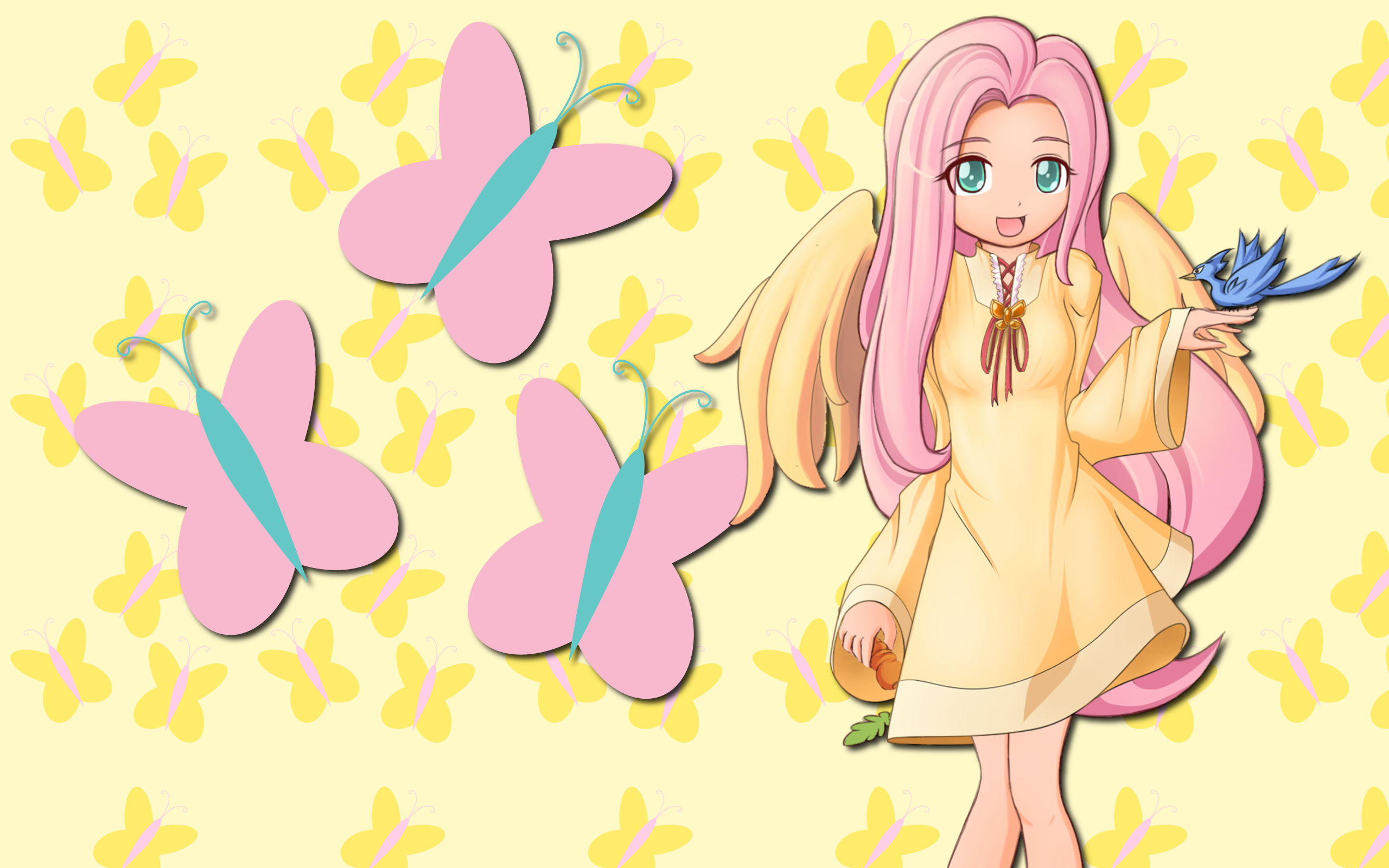 Human Fluttershy WP by AliceHumanSacrifice0, ooklah and Seiryuga