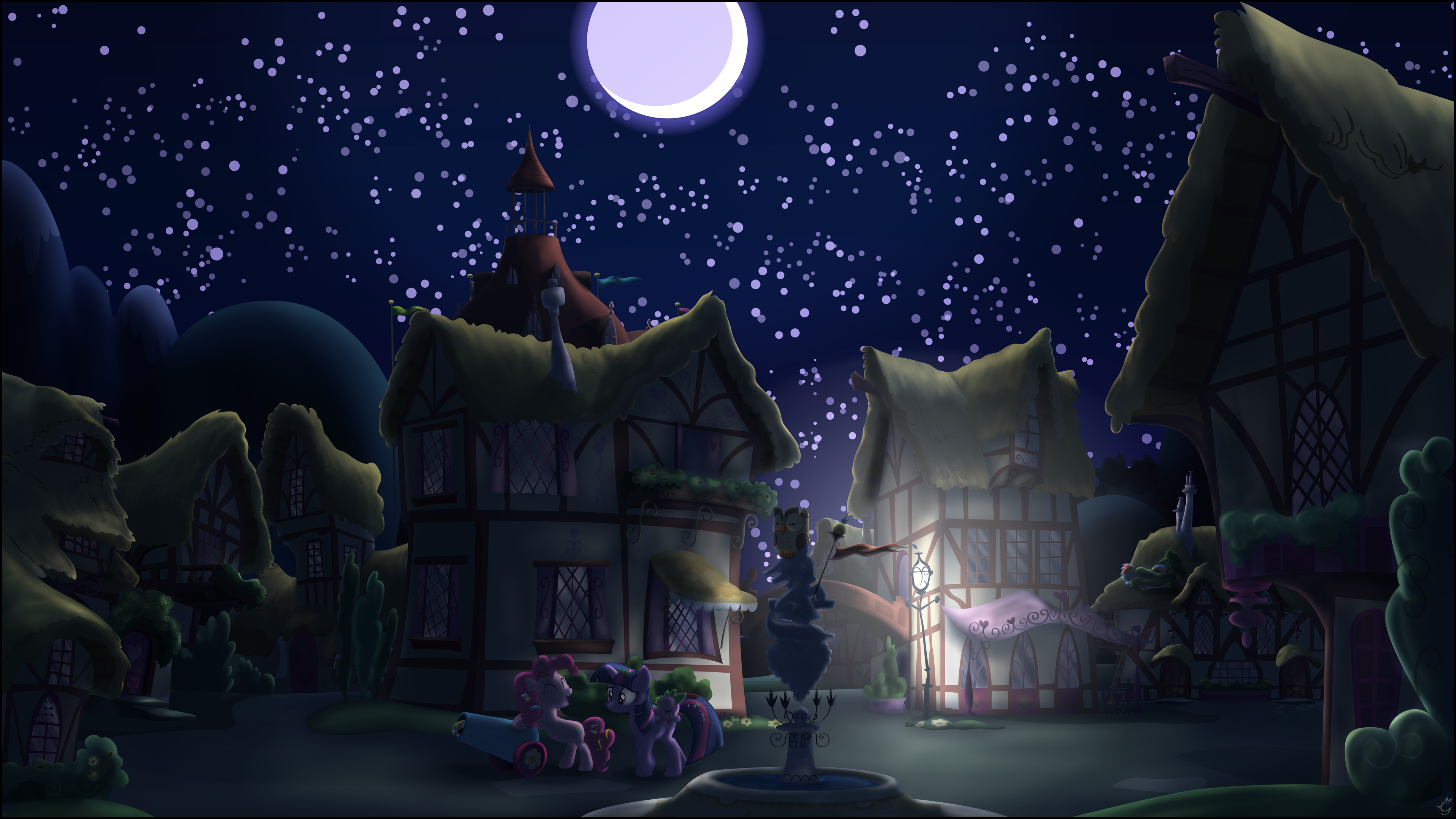 A Ponyville Night by Stinkehund