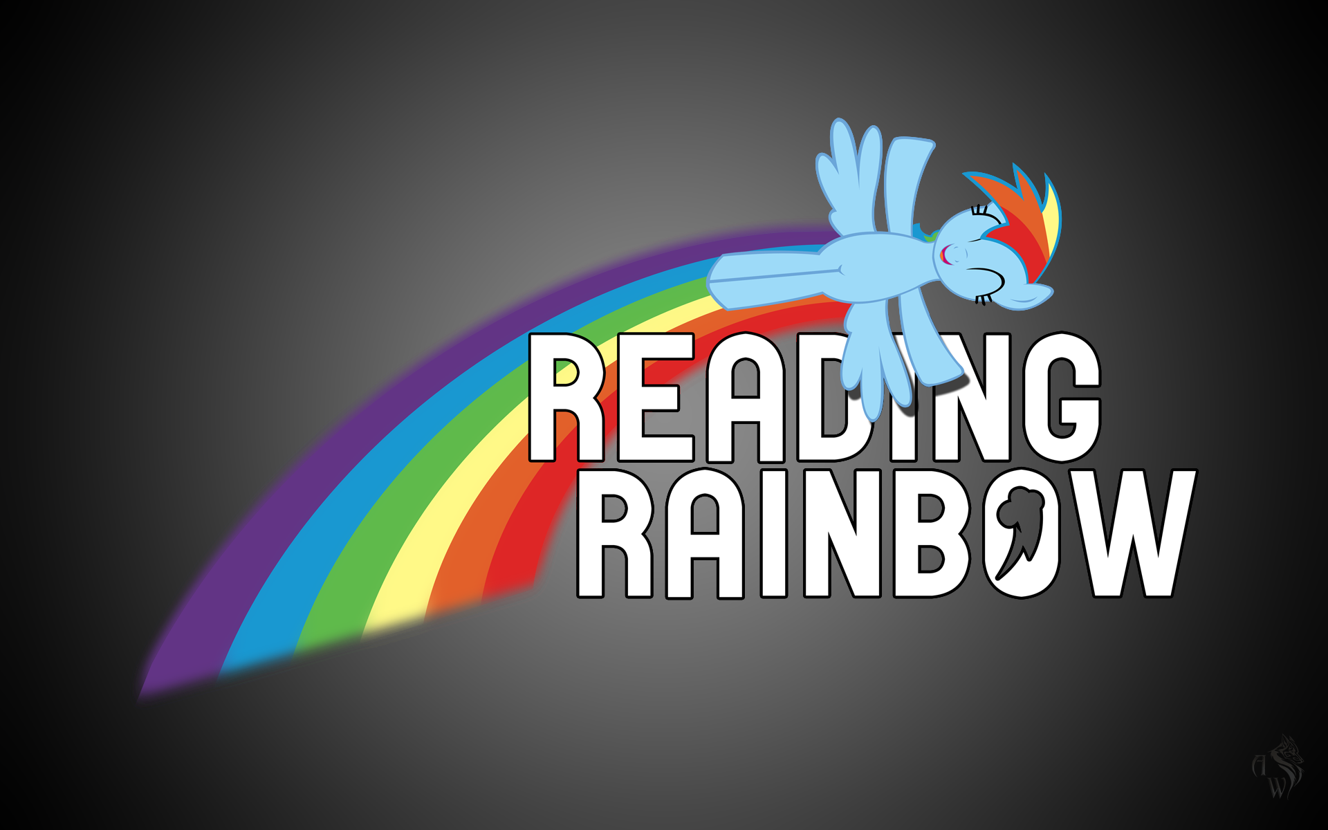 Reading Rainbow Wallpaper by axlewolf