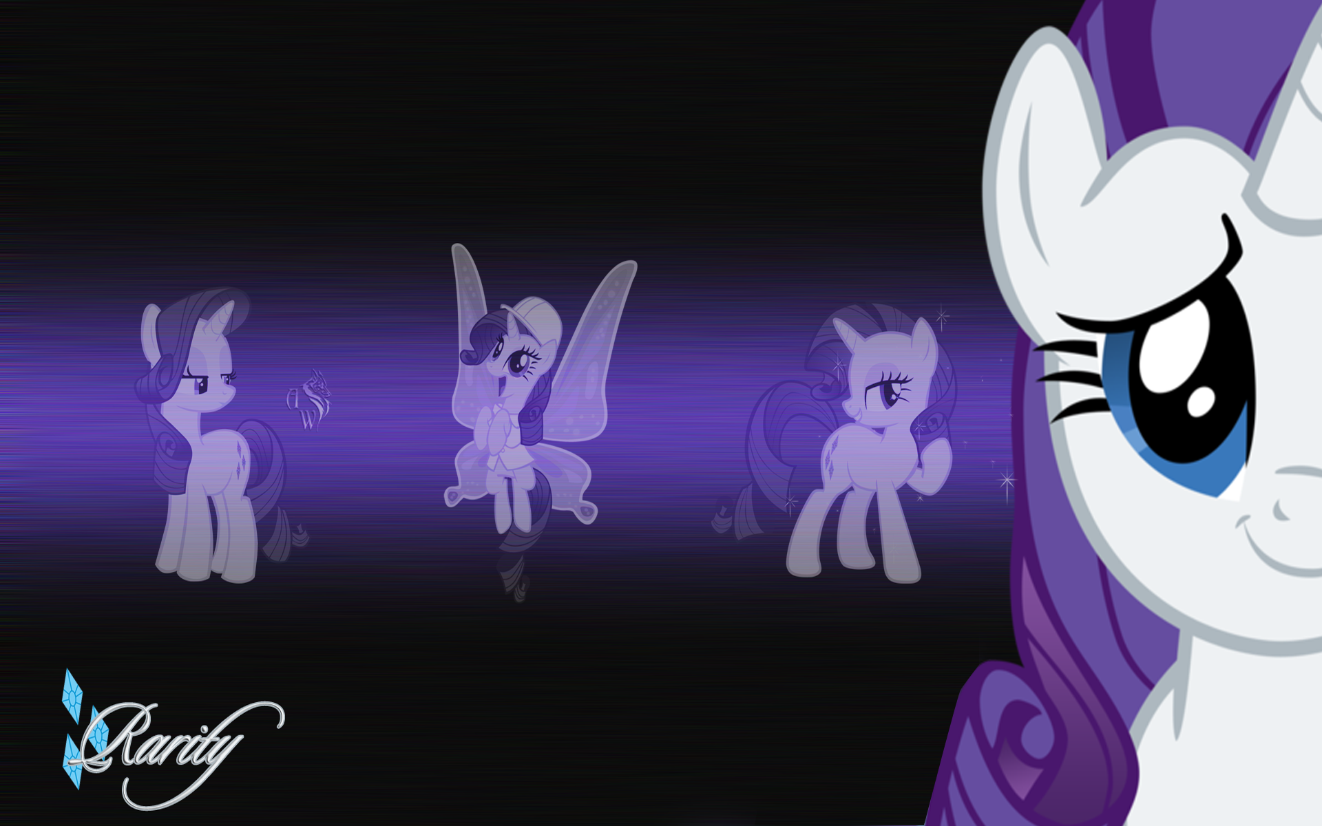 Rarity Wallpaper 1920x1200 by axlewolf