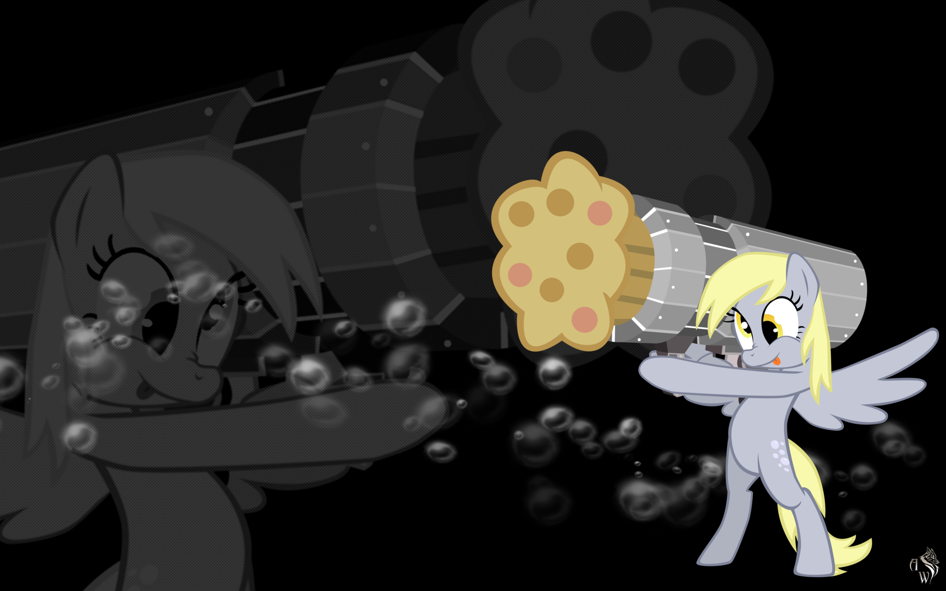 Derpy Hooves Wallpaper by axlewolf and MaximillianVeers