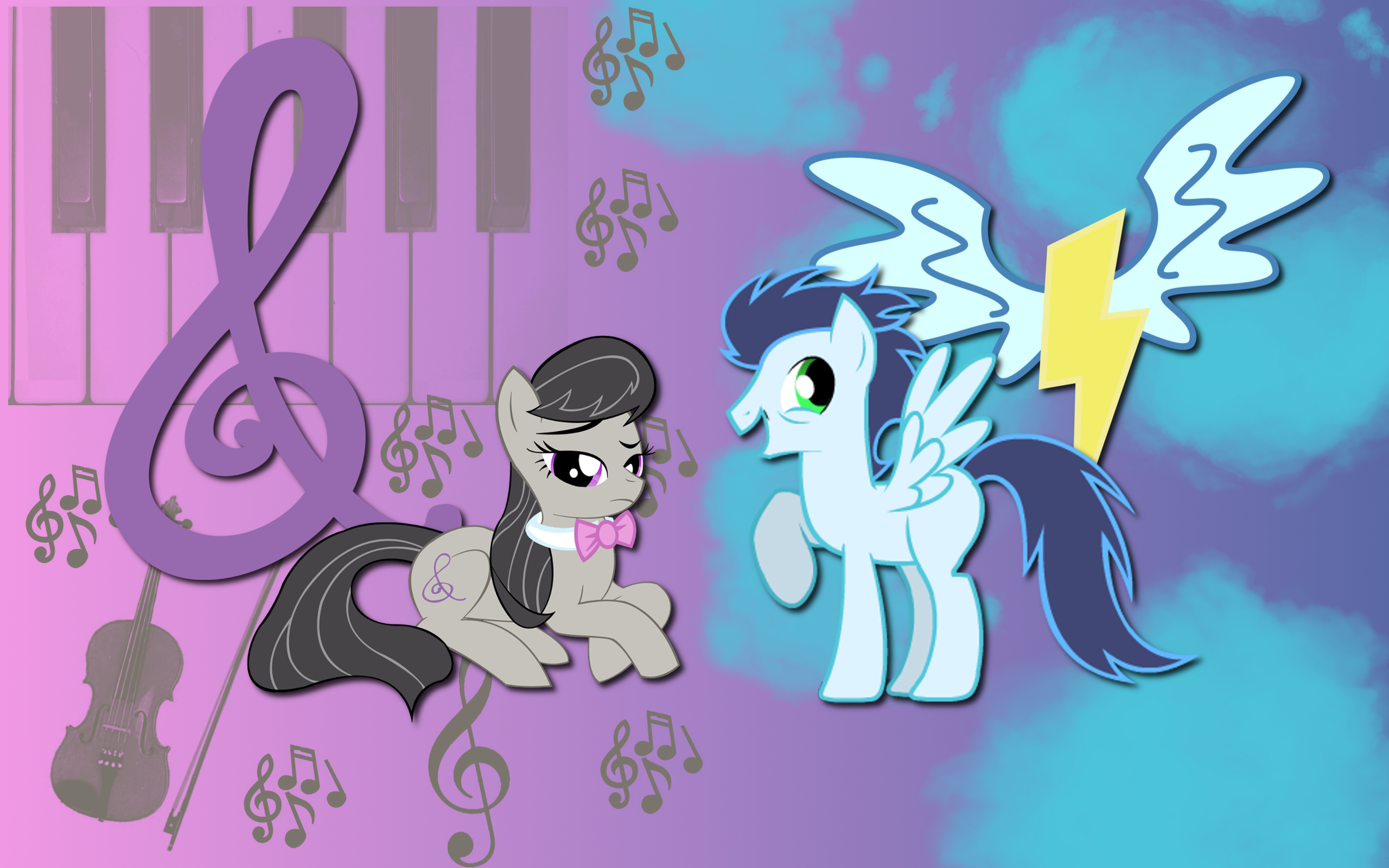 Soarin Octavia wallpaper by AliceHumanSacrifice0, KairuOkami, MaximillianVeers, Mixermike622 and The-Smiling-Pony