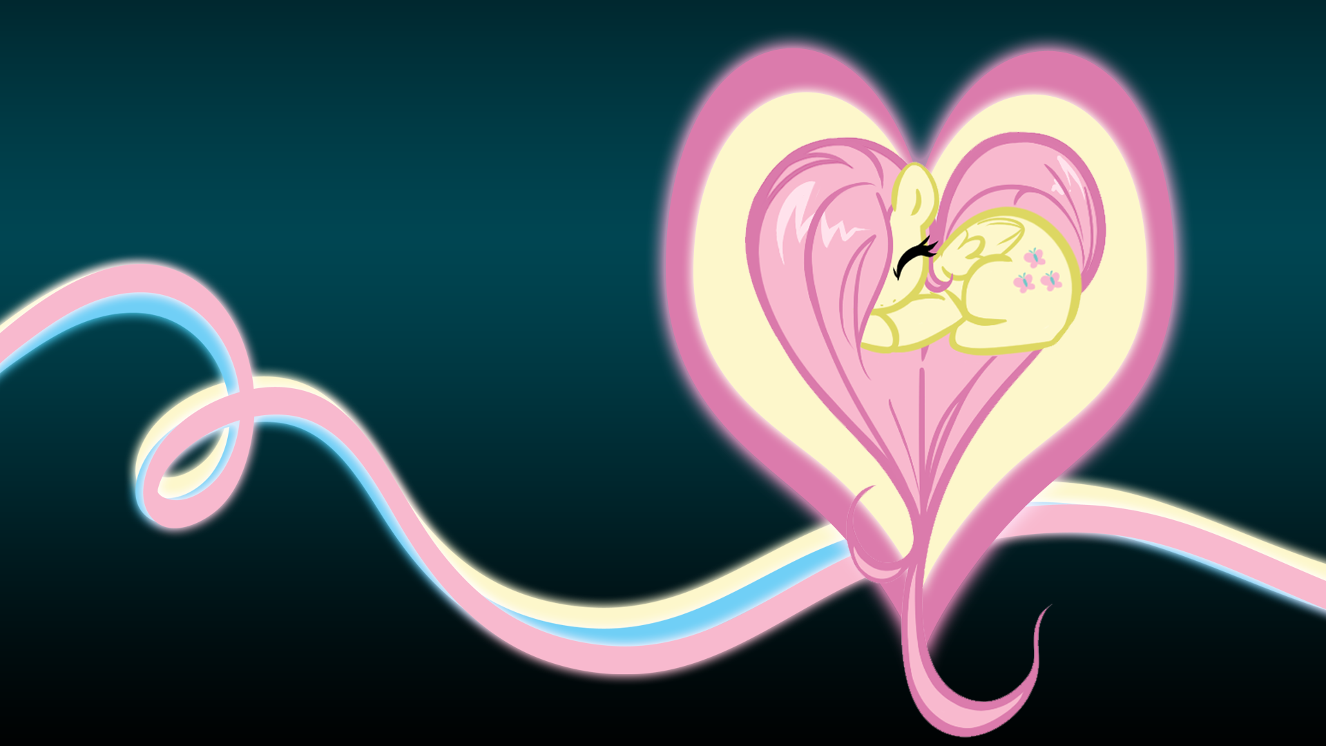 Fluttershy Heart BG by BambooDog and SirPayne