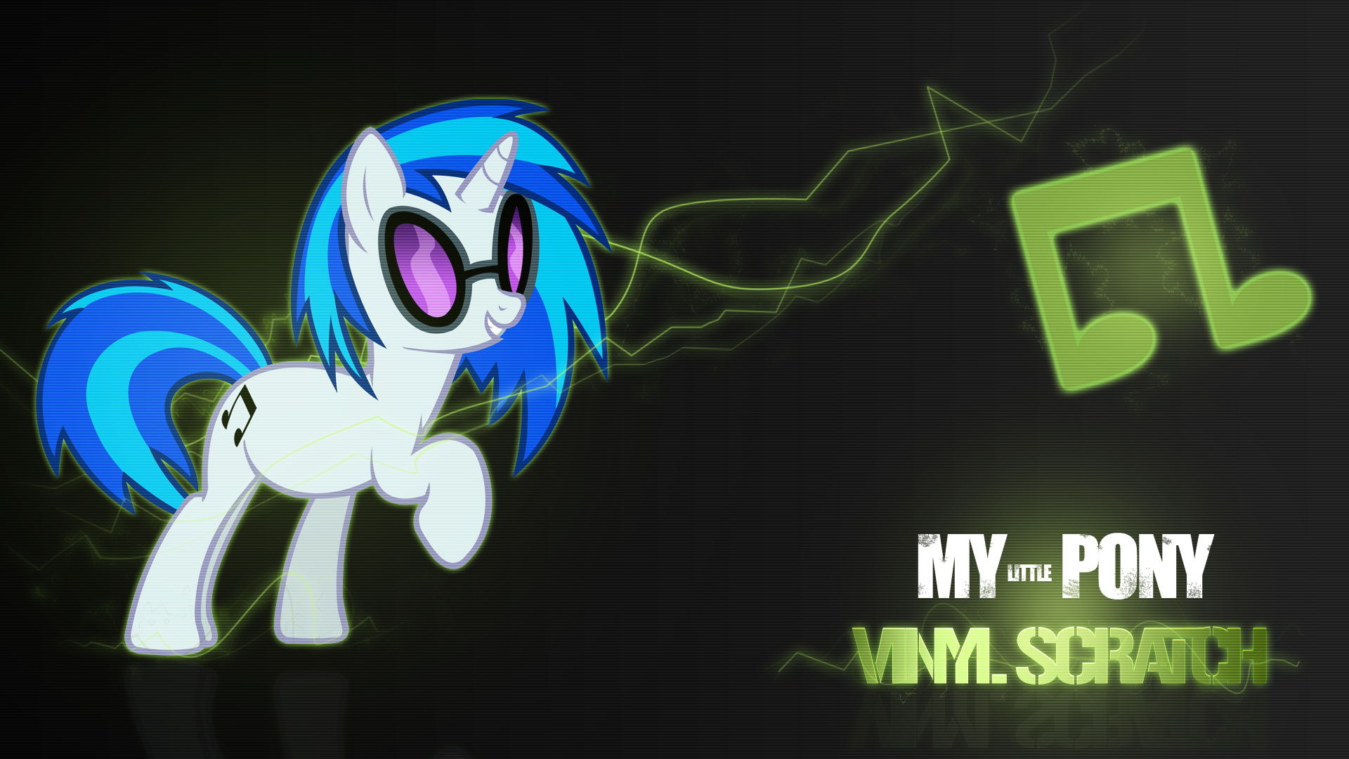 MWallaper - Vinyl Scratch by Mackaged, NightmareMoonS and The-Smiling-Pony