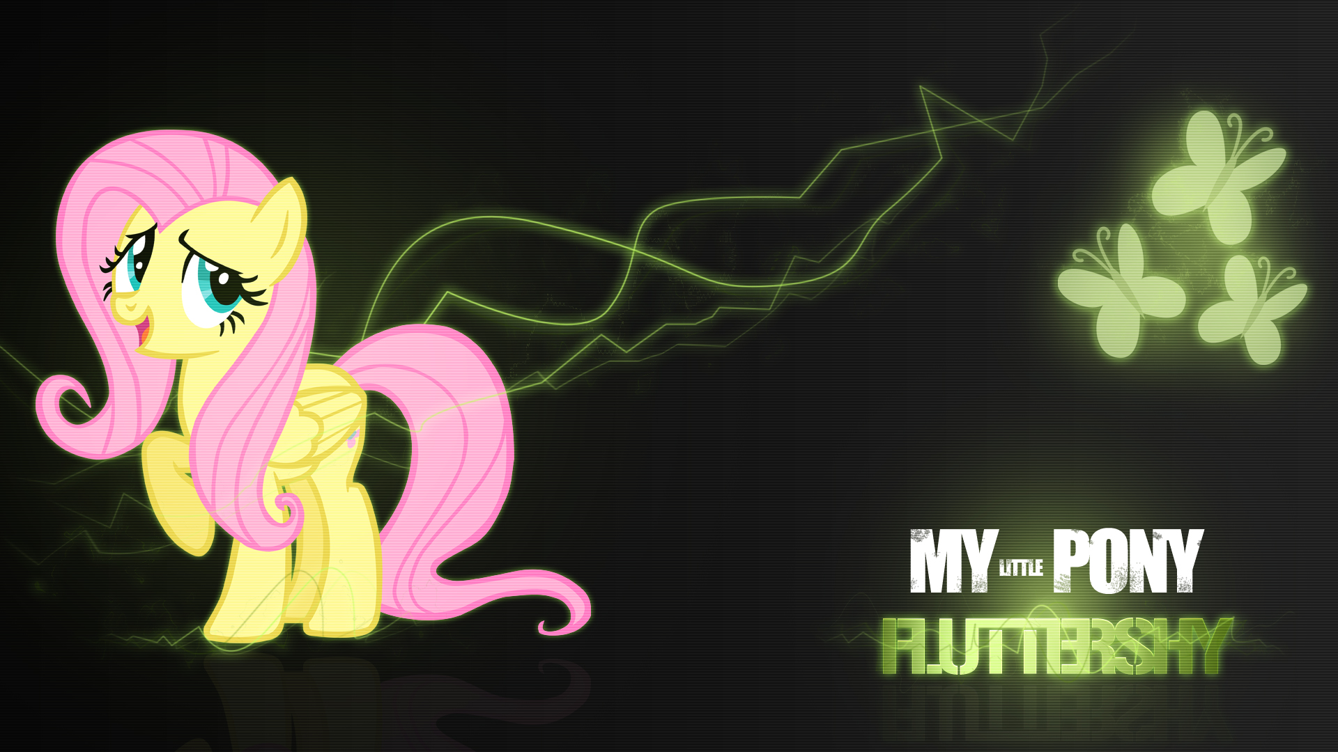 MWallaper - Fluttershy by BlackGryph0n, irishguy9001 and Mackaged