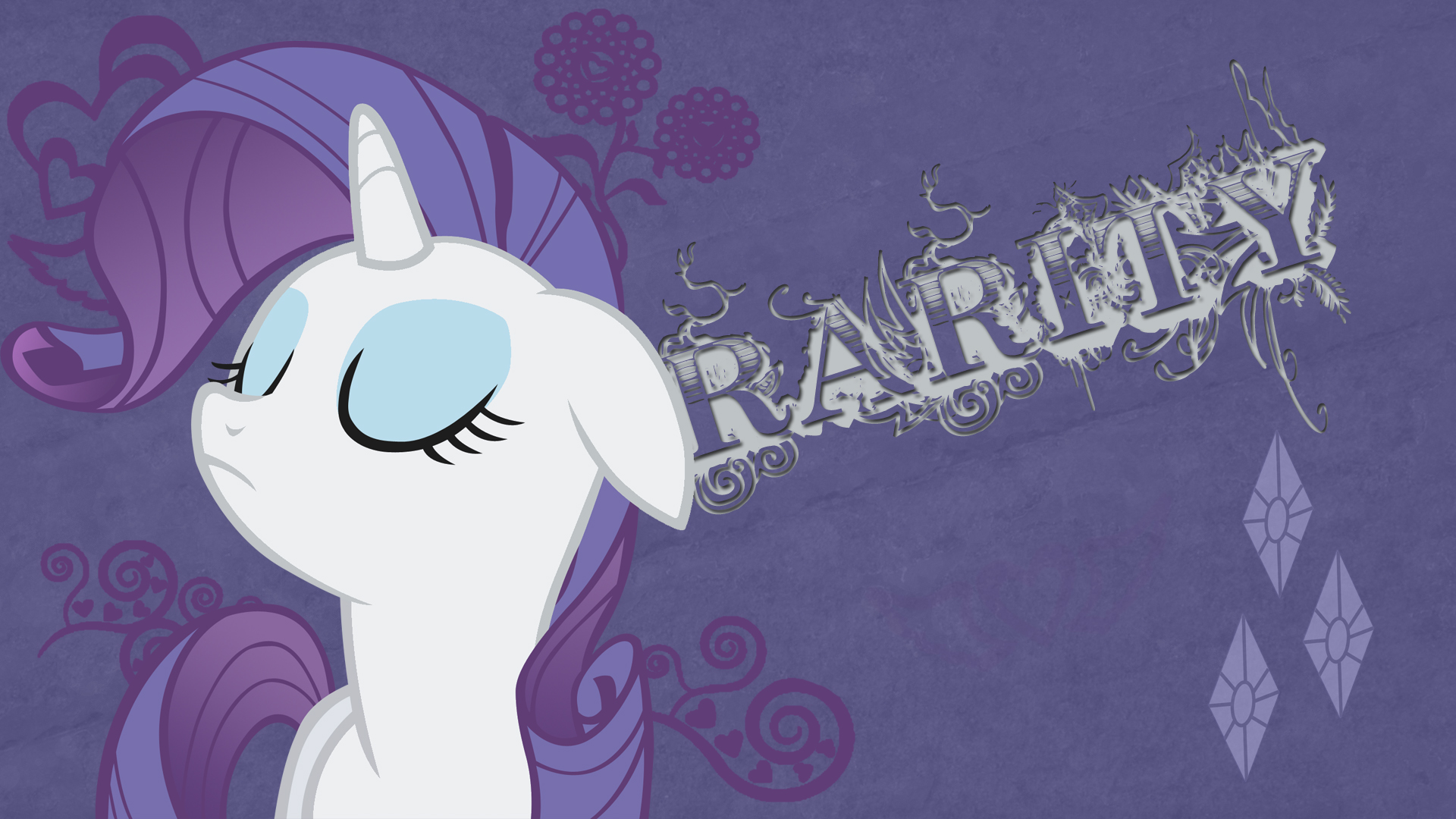 Wallpaper - Rarity by BlackGryph0n, HelgiH and Mackaged