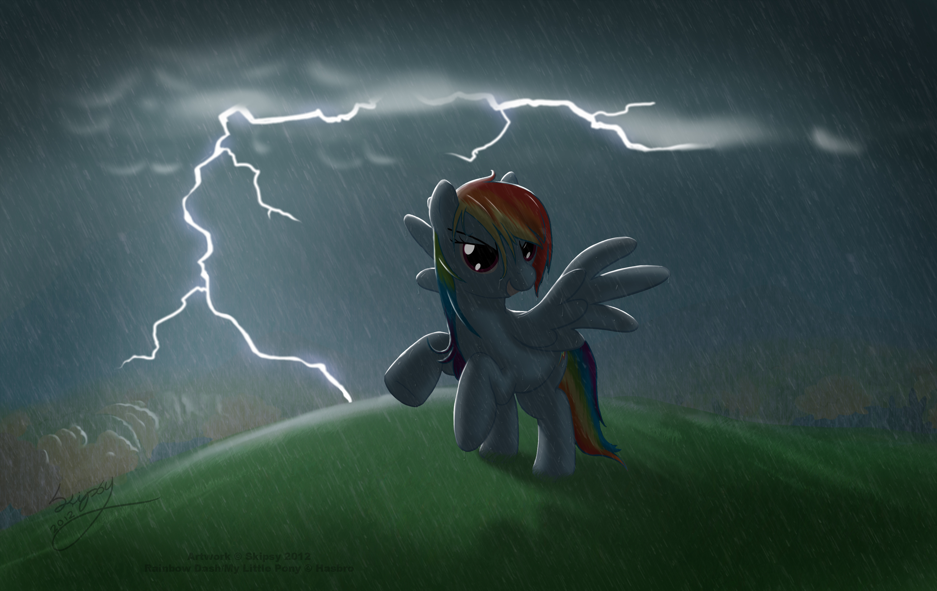 Rainbow Dash in the Storm by skipsypony