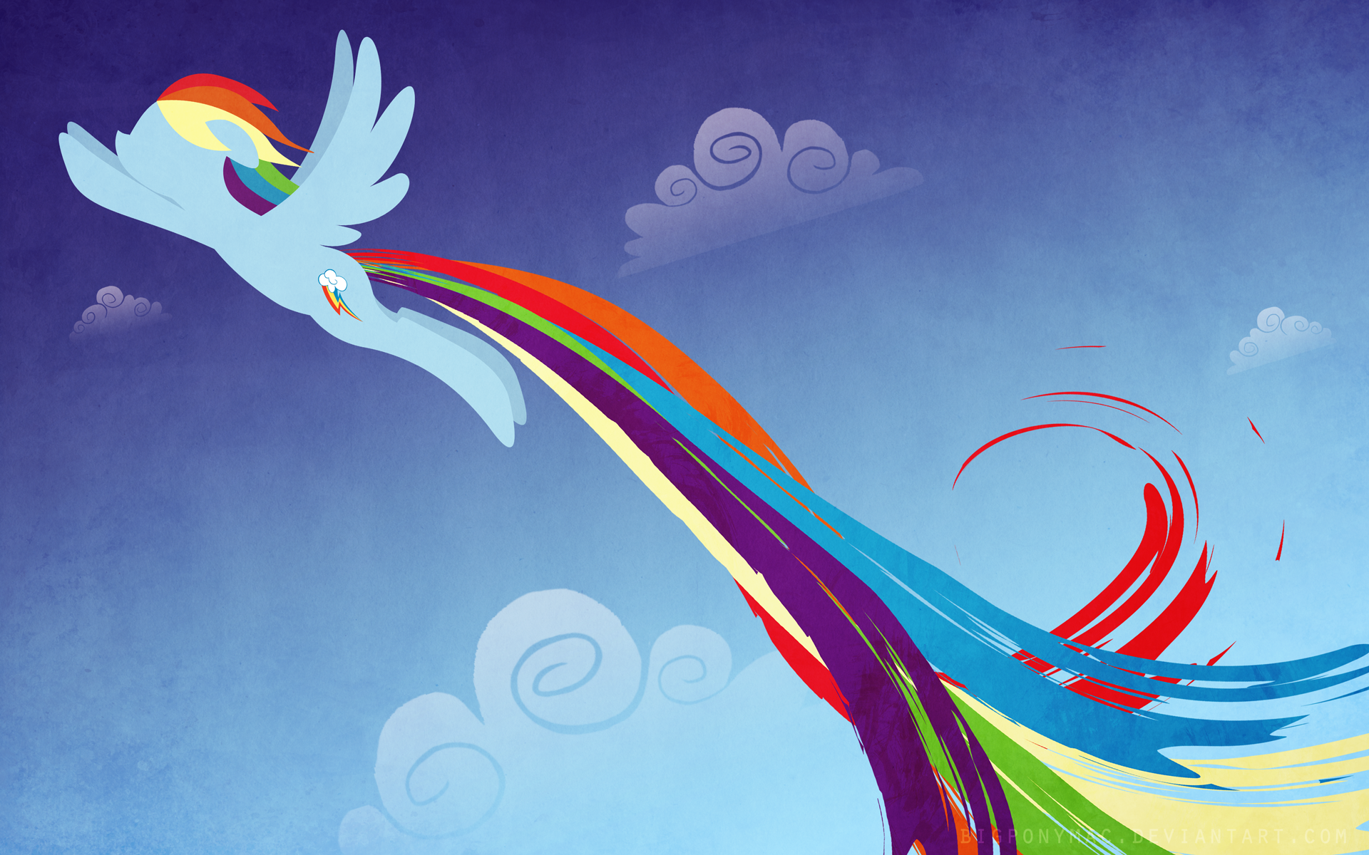 Rainbow Dash Wallpaper (left) by bigponymac