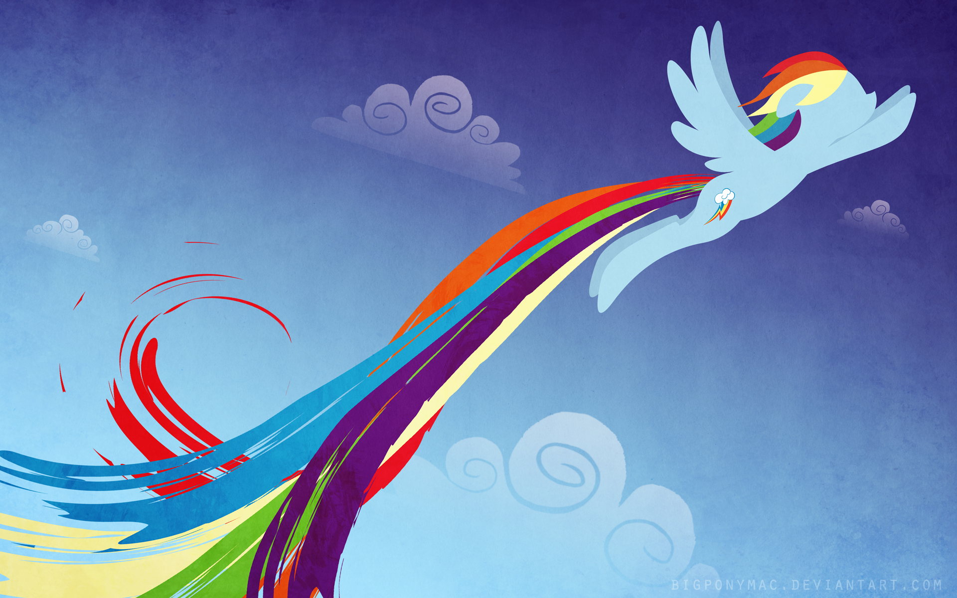 Rainbow Dash Wallpaper (right) by bigponymac