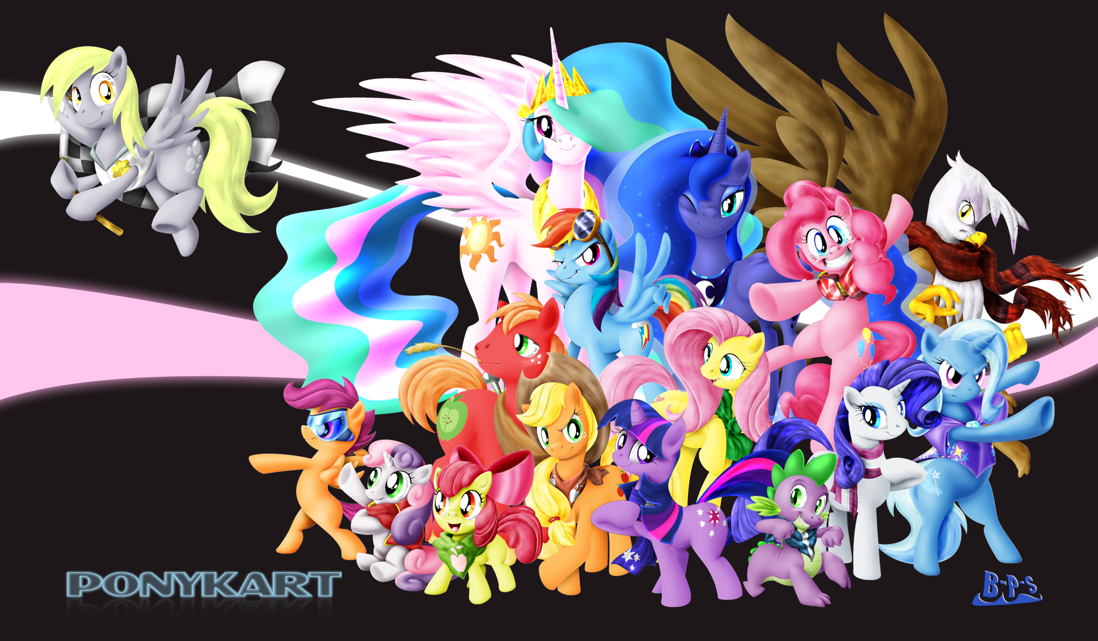 PonyKart Character Wallpaper by Blue-Paint-Sea