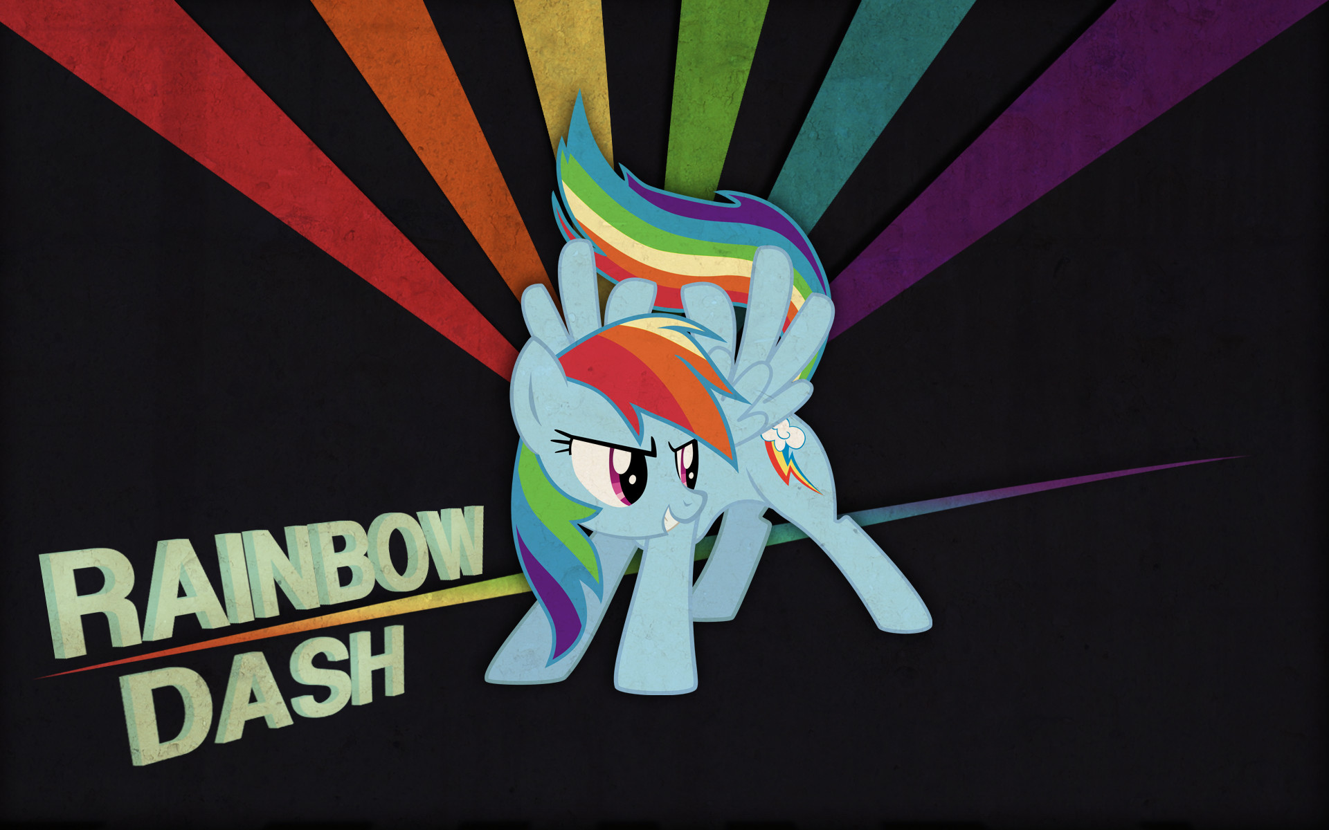 Rainbow Dash Grungy Wallpaper with streak by pikn2