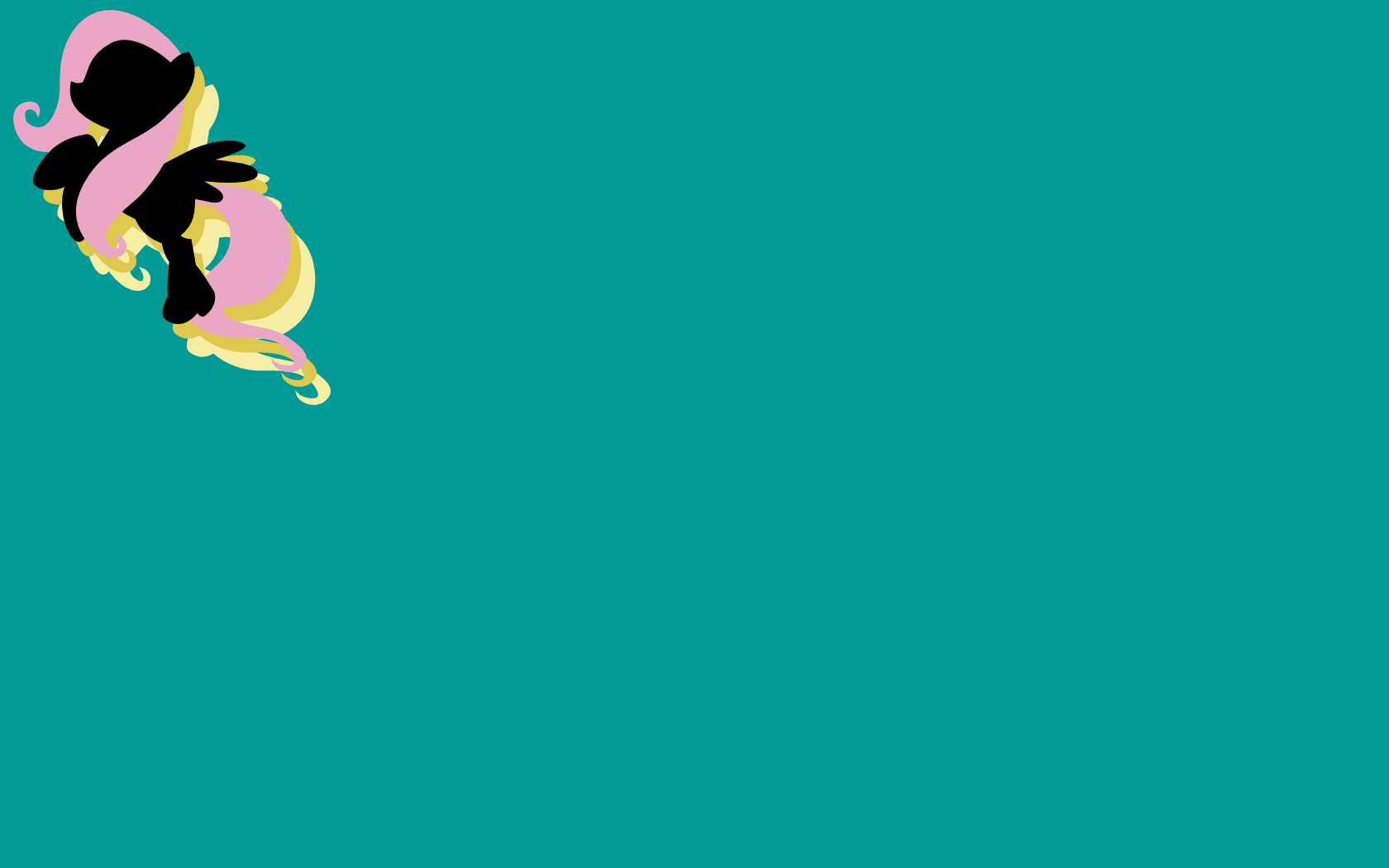 Simplistic Fluttershy Wallpaper by mahaugher