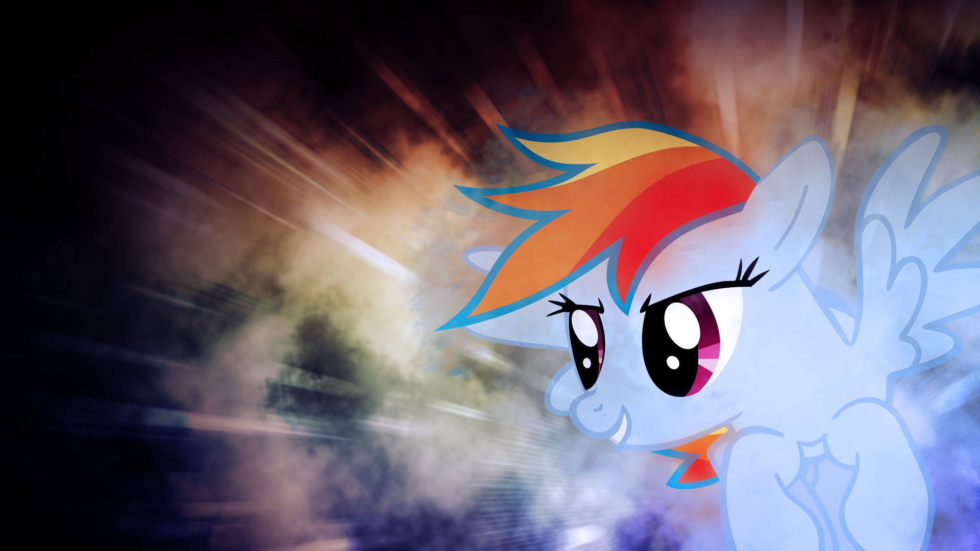 Rainbow Dash Flying Wallpaper by Bronyvectors and SandwichDelta