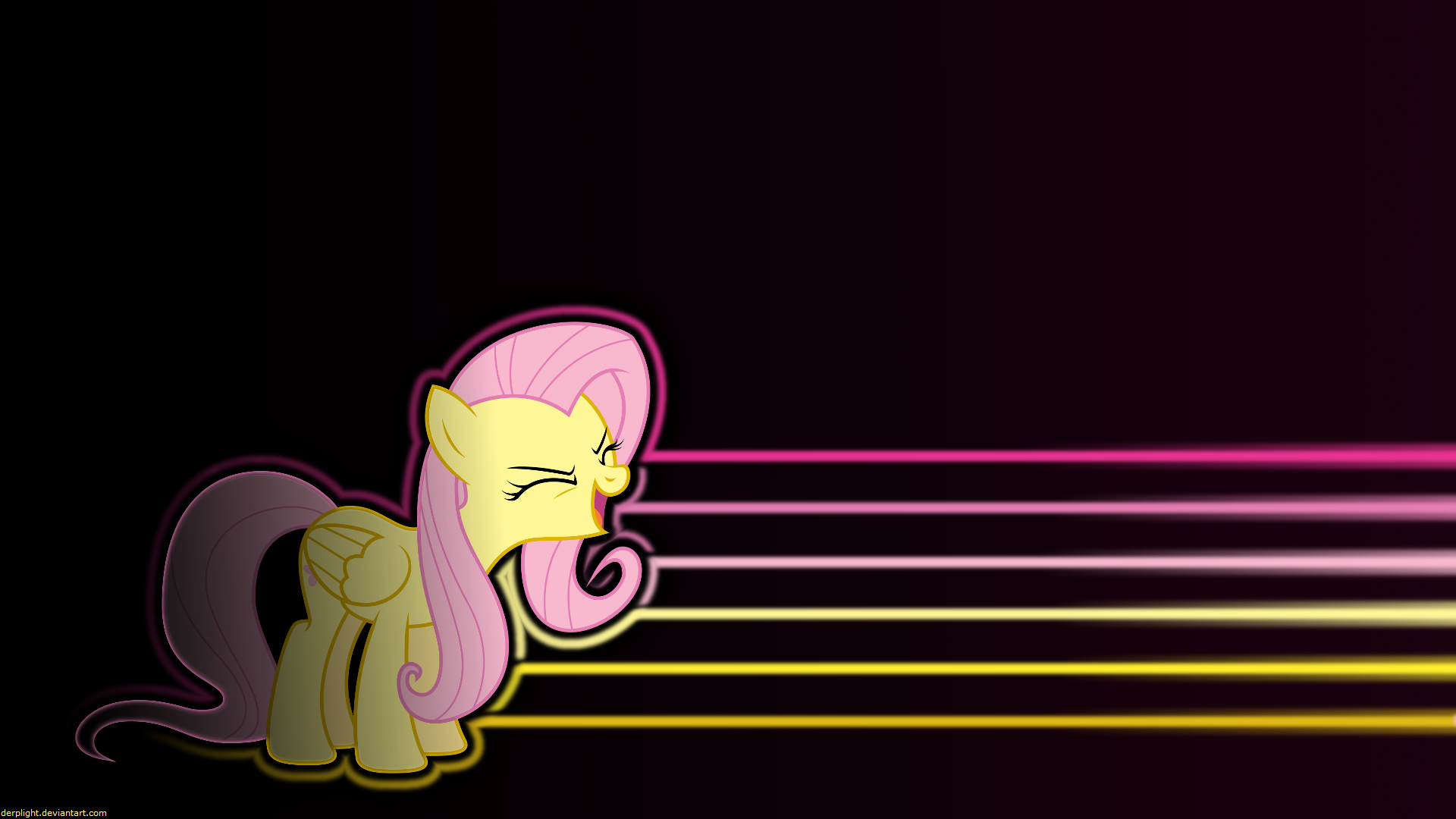 Fluttershy Lines Wallpaper by DerpLight and MaximillianVeers