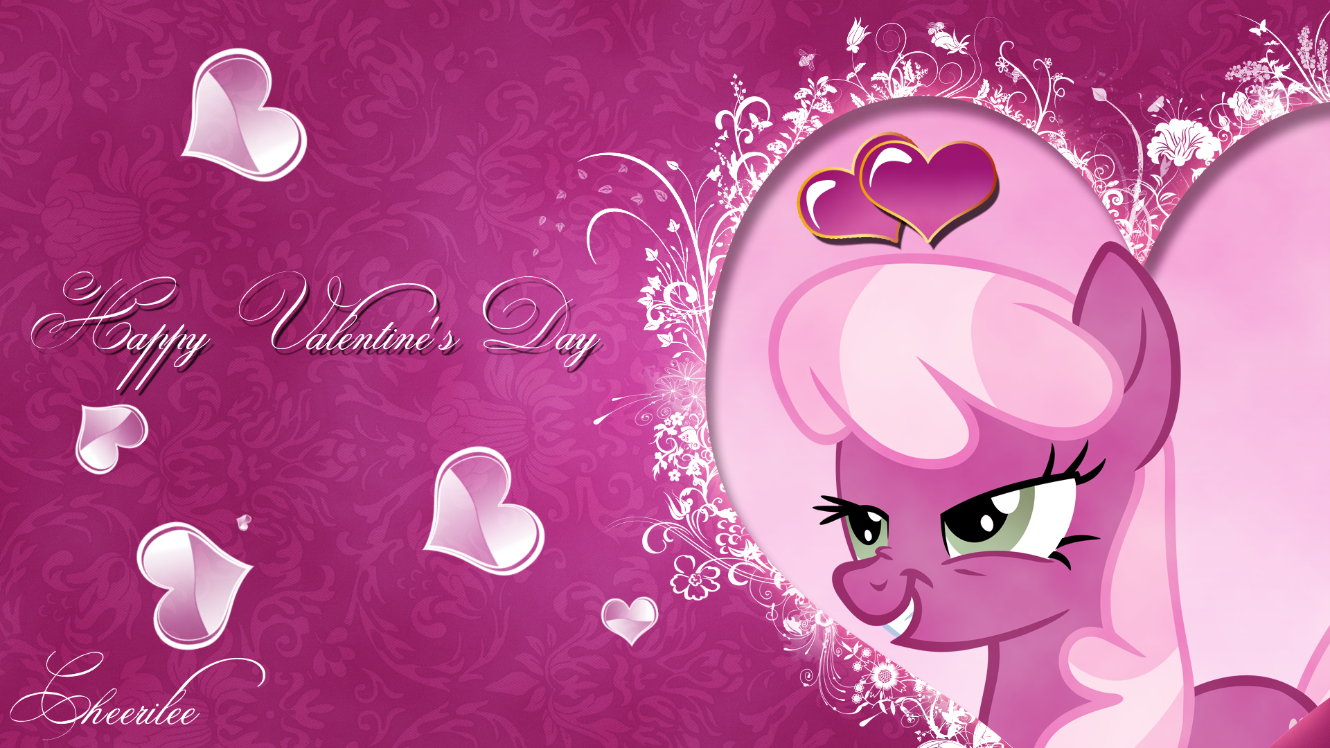 Happy Valentine's Day WP - With Cheerilee by Calumoninc and Mackaged