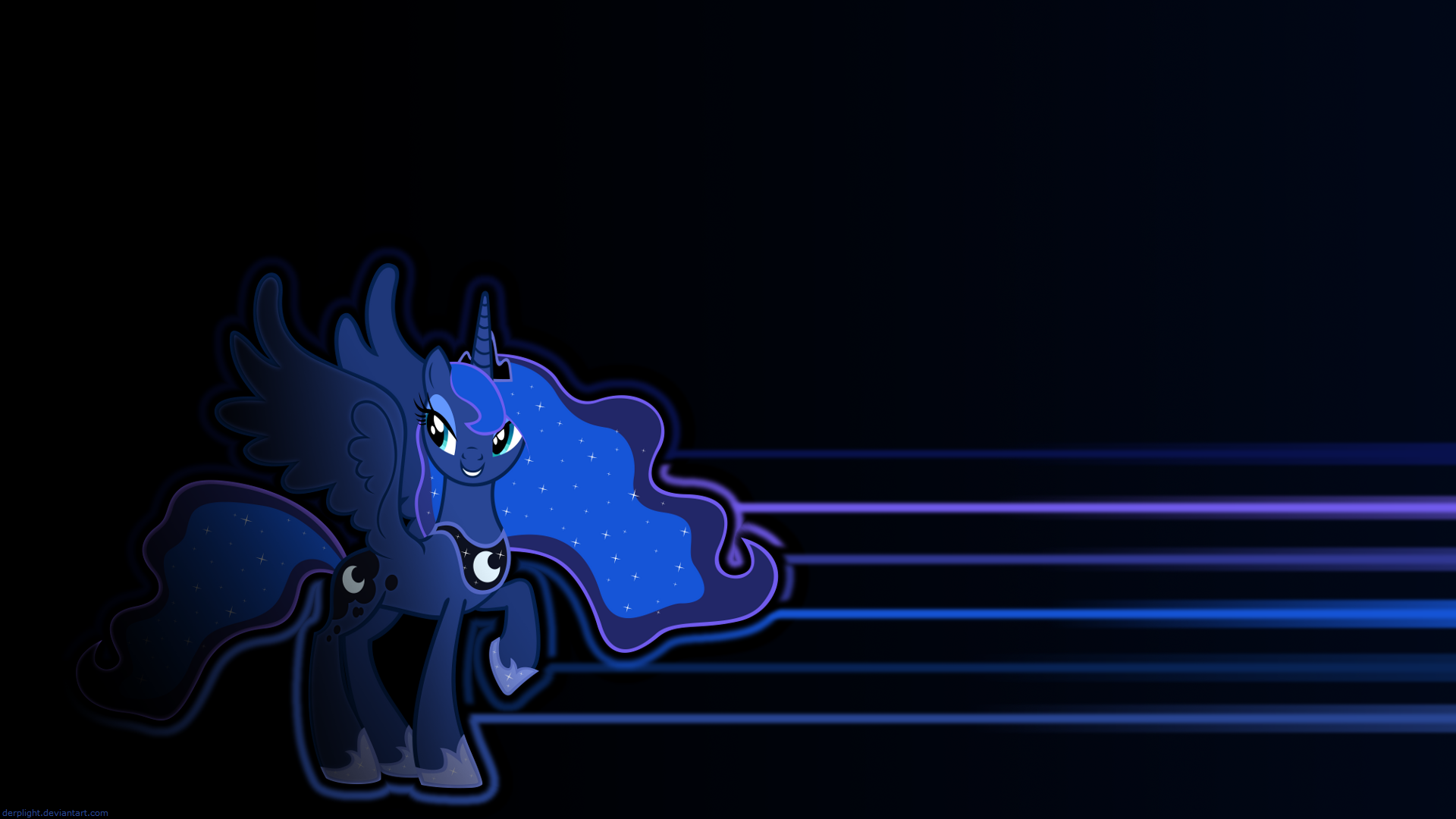 Princess Luna Lines Wallpaper by DerpLight and Santafer