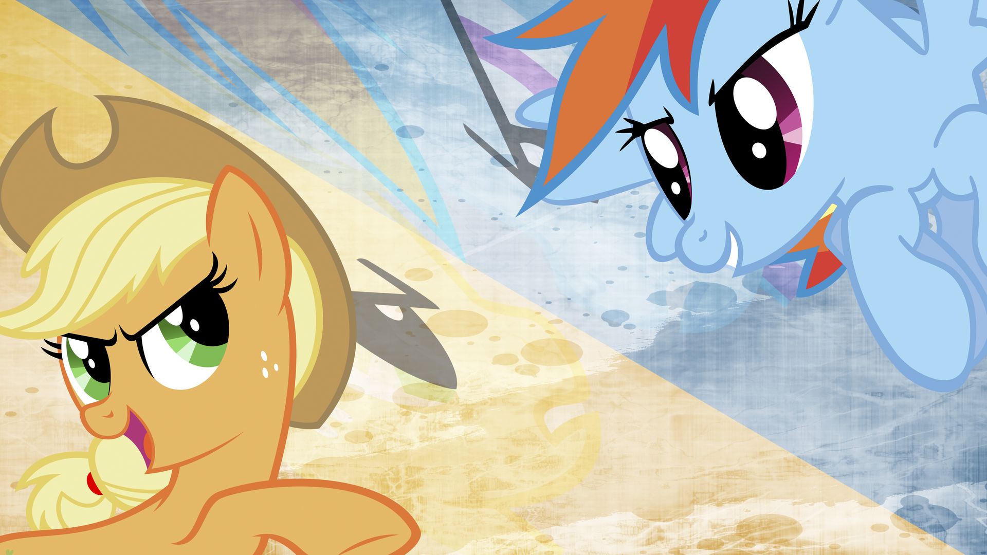 AppleJack Vs RainbowDash AS Wallpaper by armando92, Bronyvectors, Dentist73548 and IamthegreatLyra