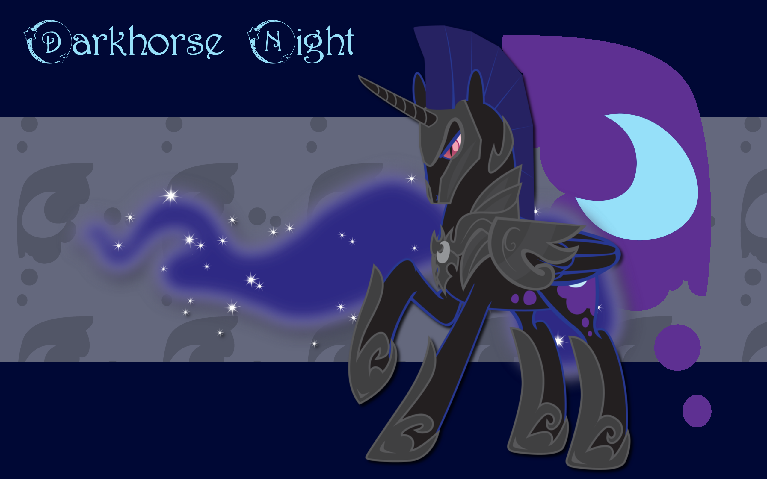 Darkhorse Knight WP by AliceHumanSacrifice0, The-Smiling-Pony and Trotsworth