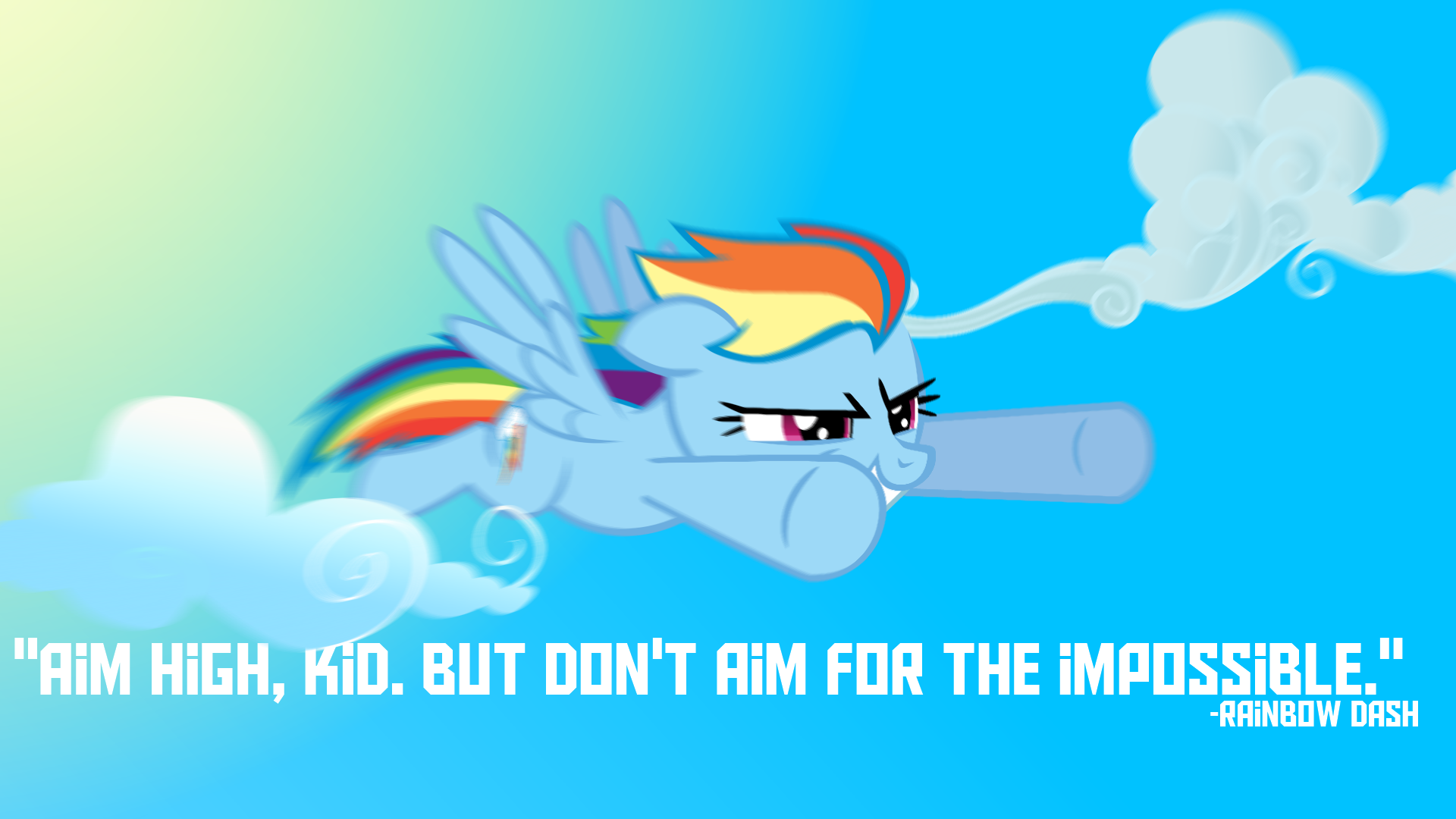 Rainbow Dash - Aim High Wallpaper by CloudshadeZer0, GuruGrendo and MyLittleVisuals