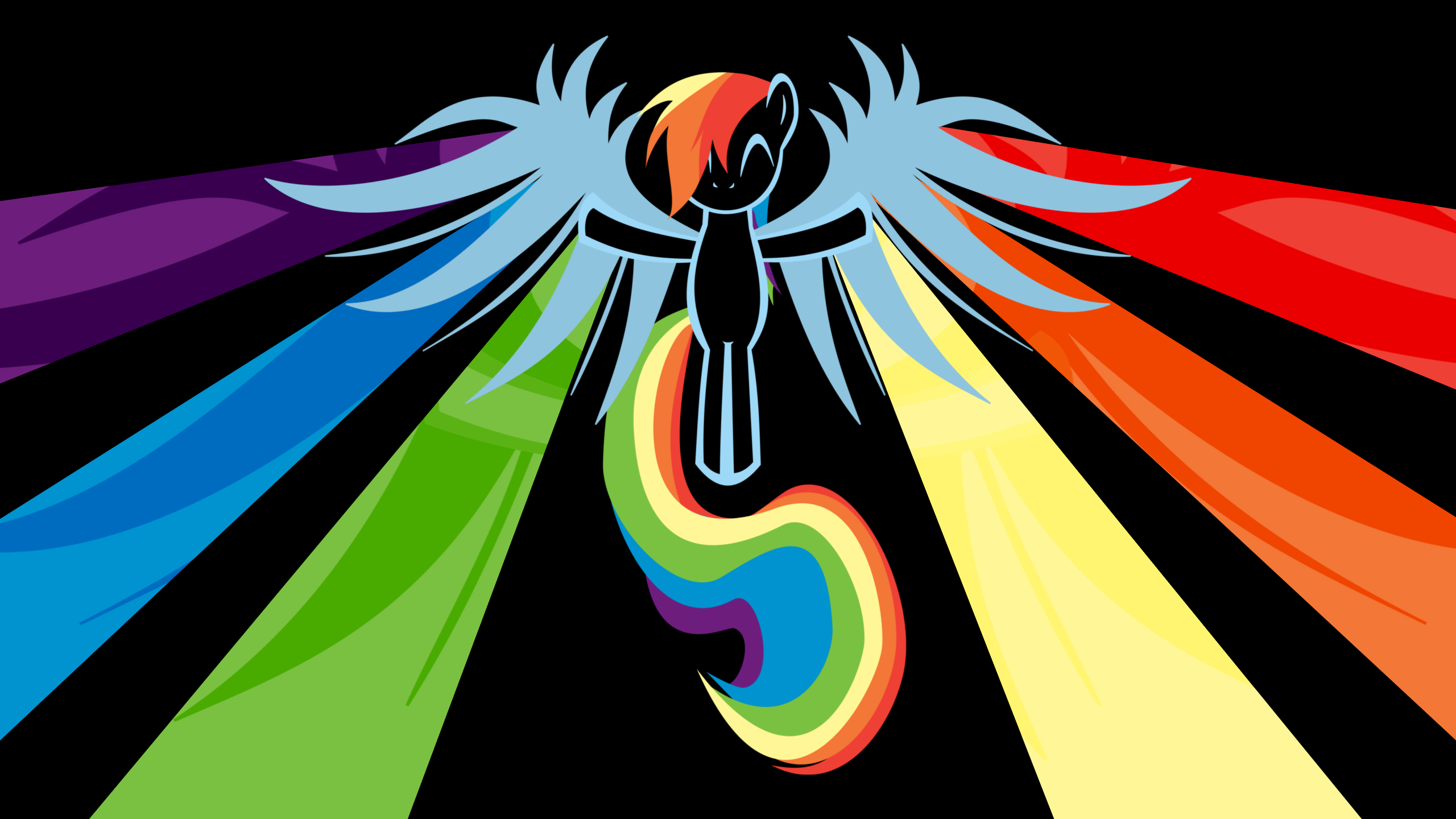 Rainbow Dash Wings Wallpaper 2560x1440 by murknl and UP1TER
