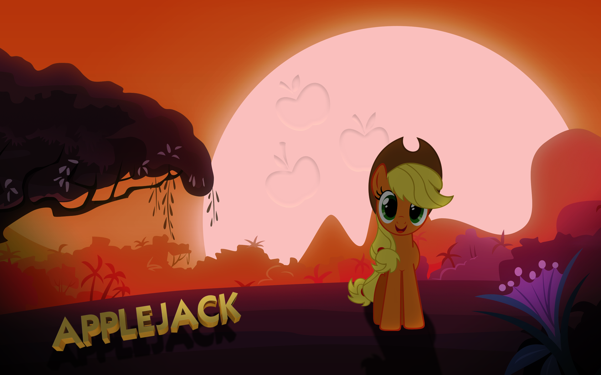 Applejack Sunset by BlackGryph0n, EmbersAtDawn, knight33 and RichHap