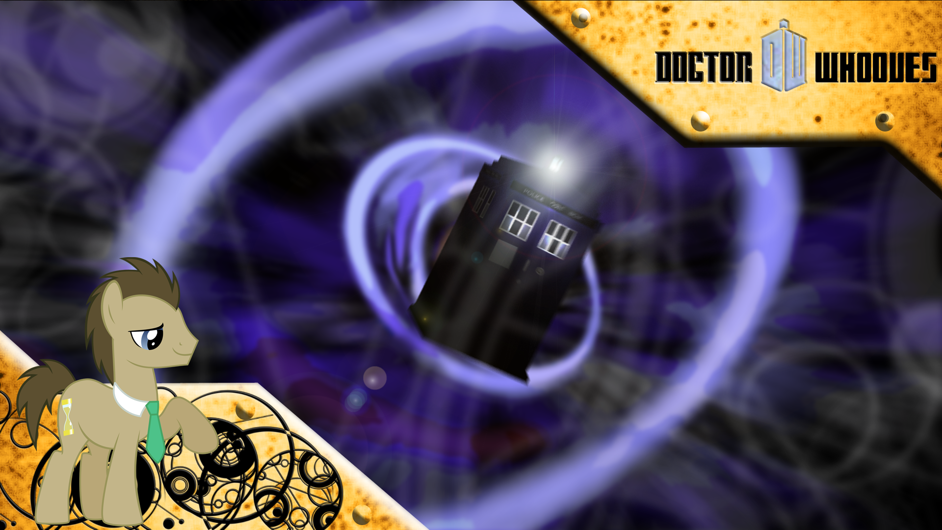 FiM: Doctor Whooves WP Blue Vortex by M24Designs