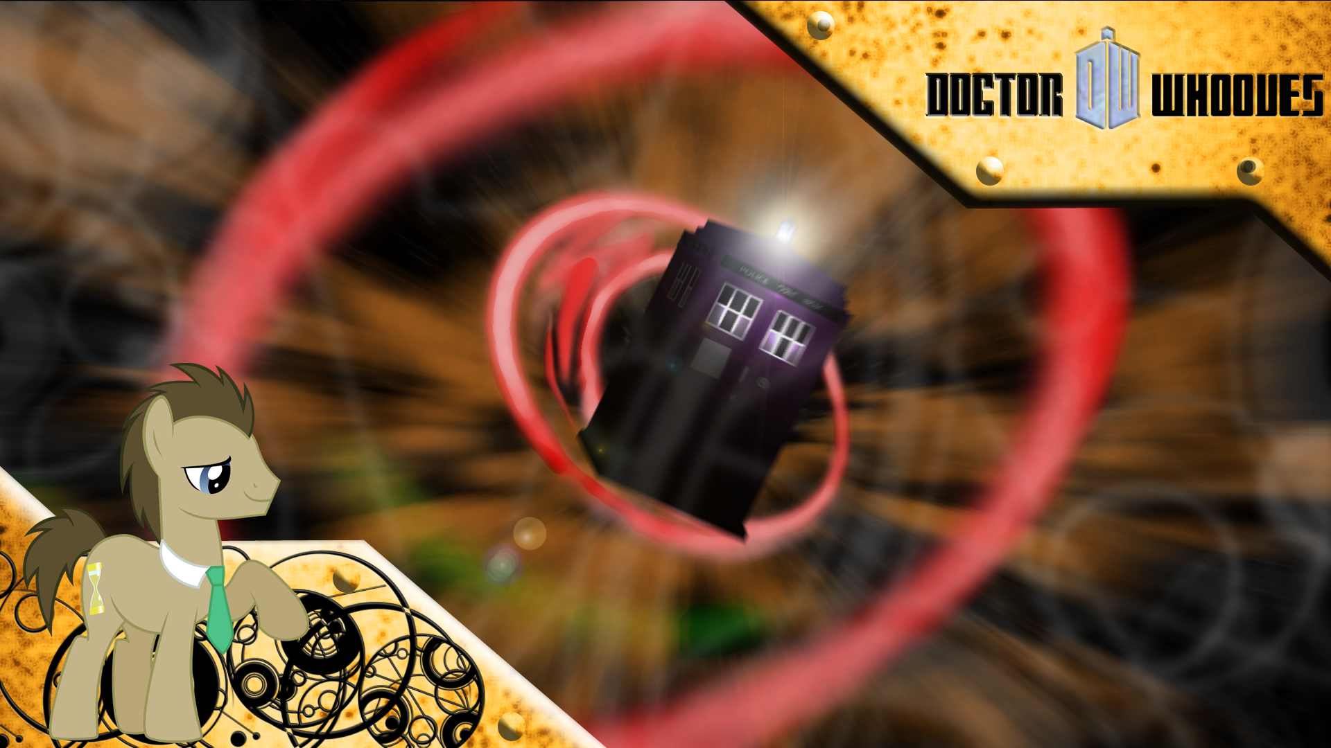 FiM: Doctor Whooves WP Red Vortex by M24Designs