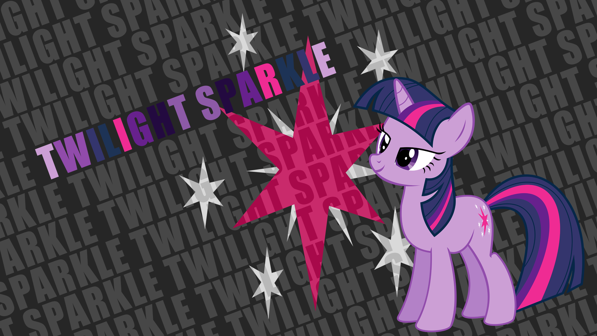 Twilight Sparkle 'Text Name' Wallpaper by BlackGryph0n, BlueDragonHans and extreme-sonic