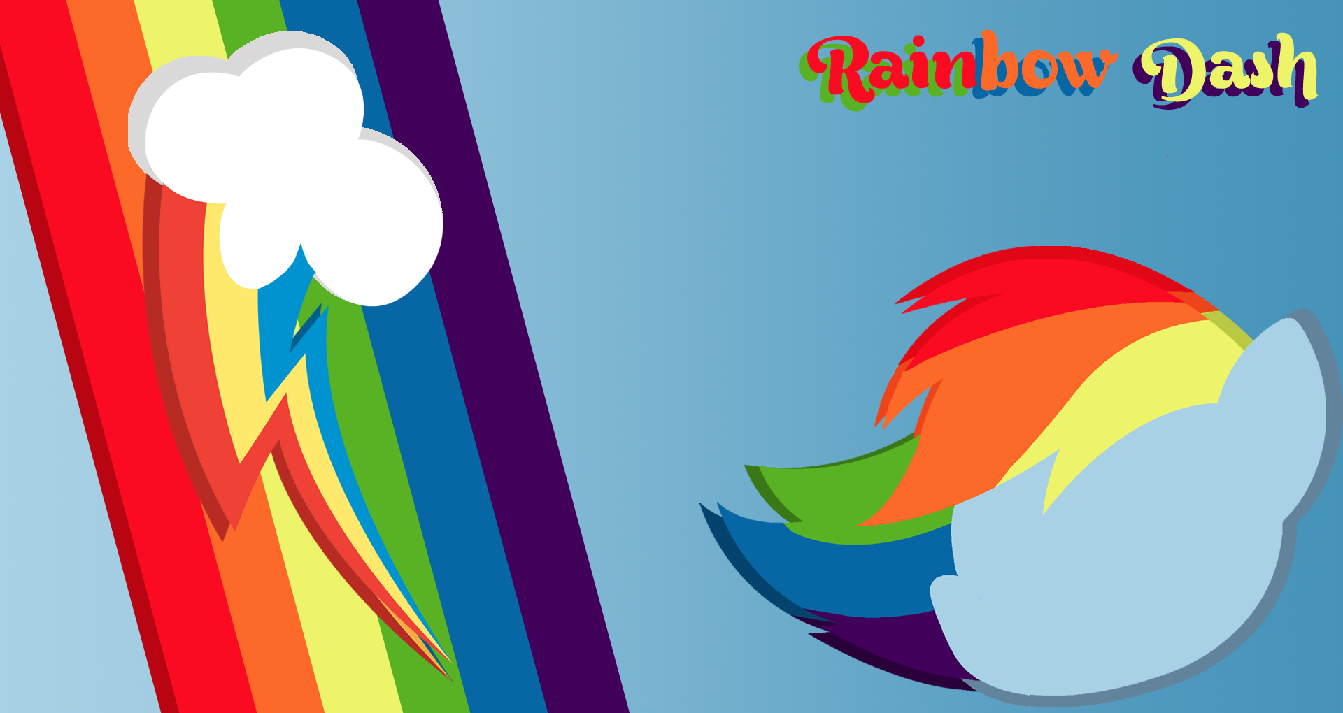 Rainbow Dash Minimalistic wallpaper by BlackGryph0n and TomA62975