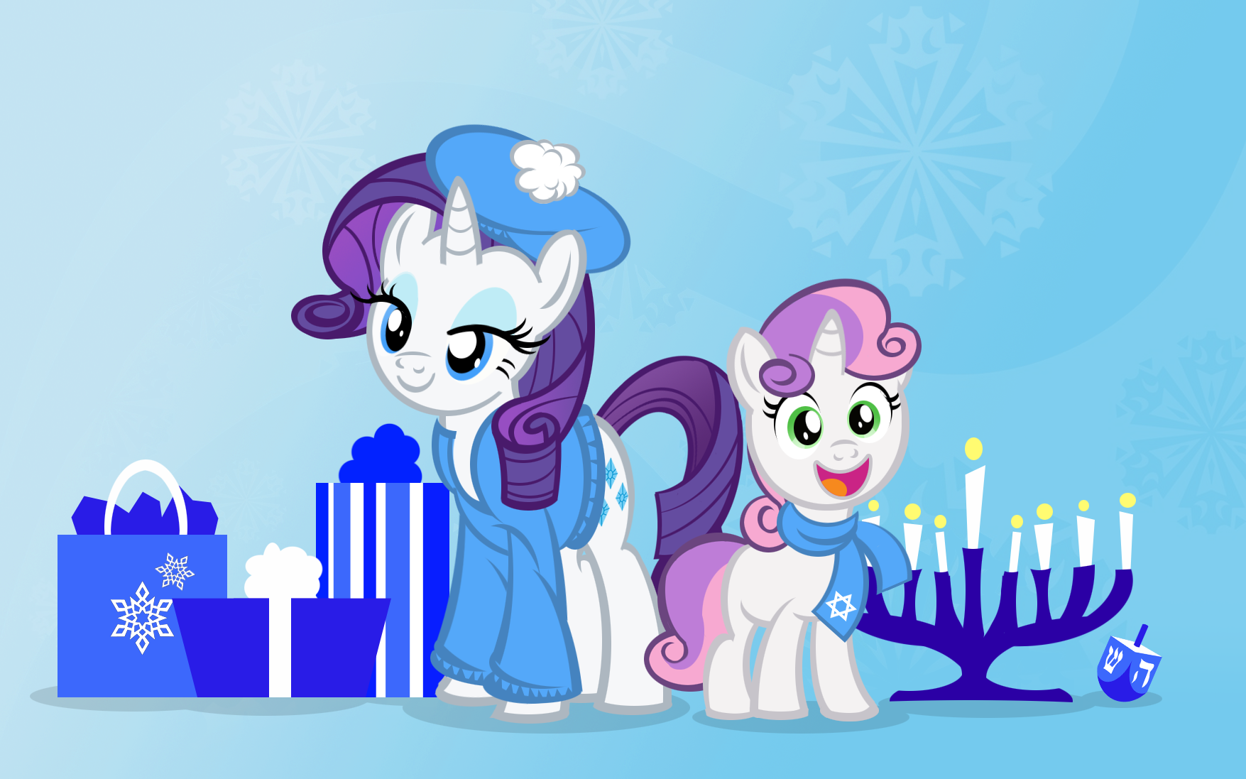 Hanukkah Ponies Two by PixelKitties