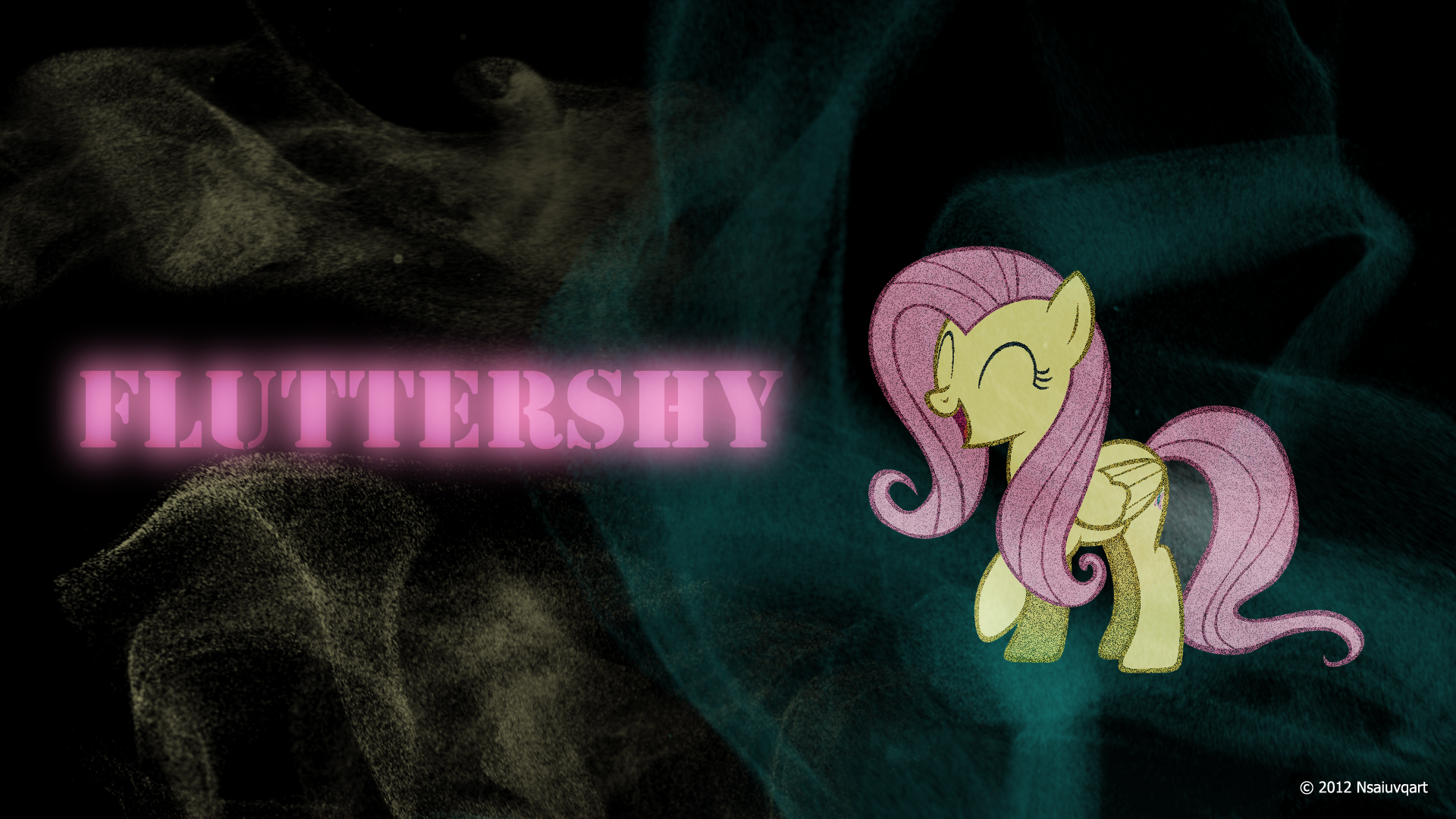 Fluttershy Mist Wallpaper by nsaiuvqart