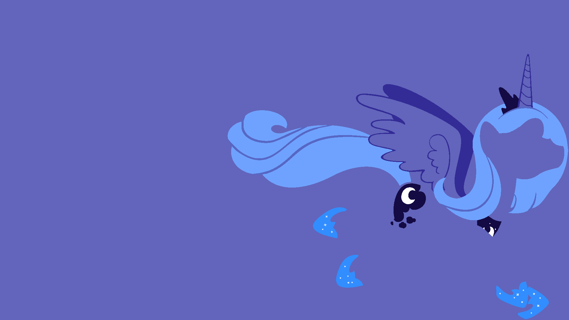 Luna Minimalistic Wallpaper by Kitana-Coldfire and MoongazePonies