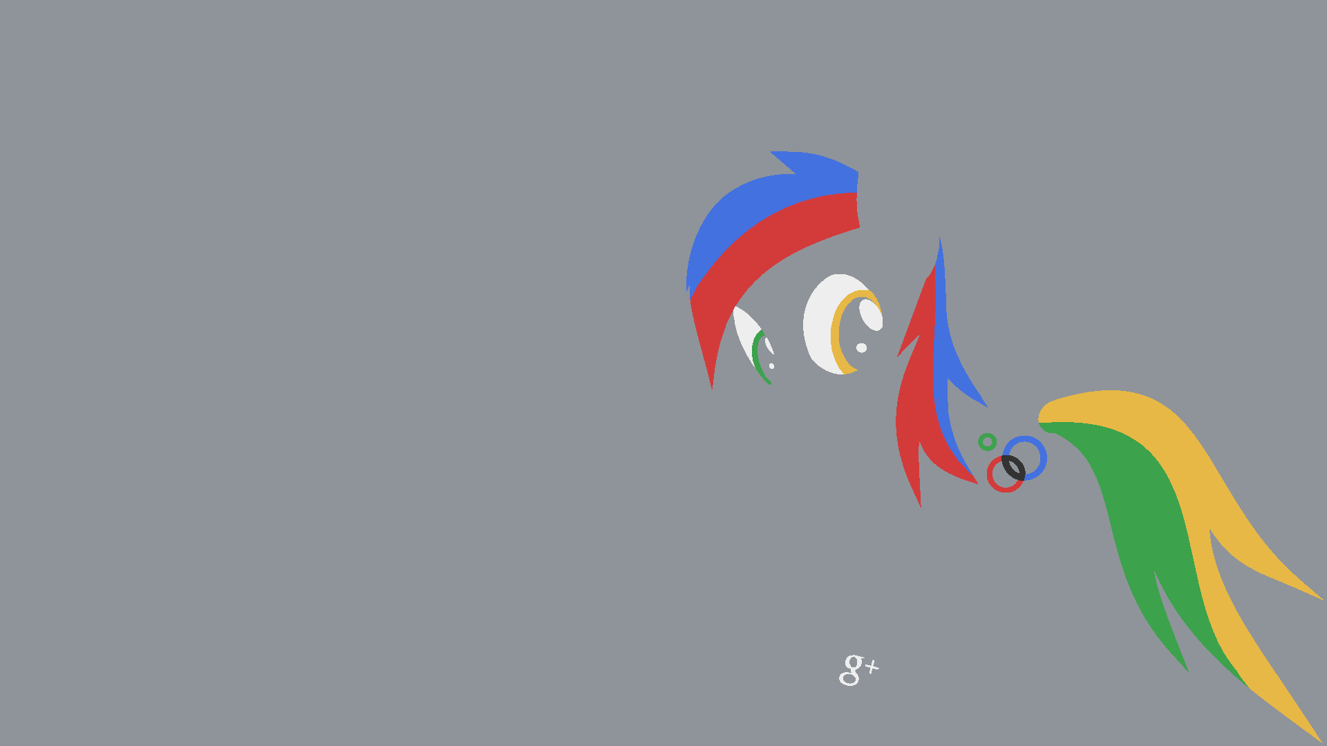 Google+ Pony Minimal Wallpaper by Kitana-Coldfire and OceanBreezeBrony