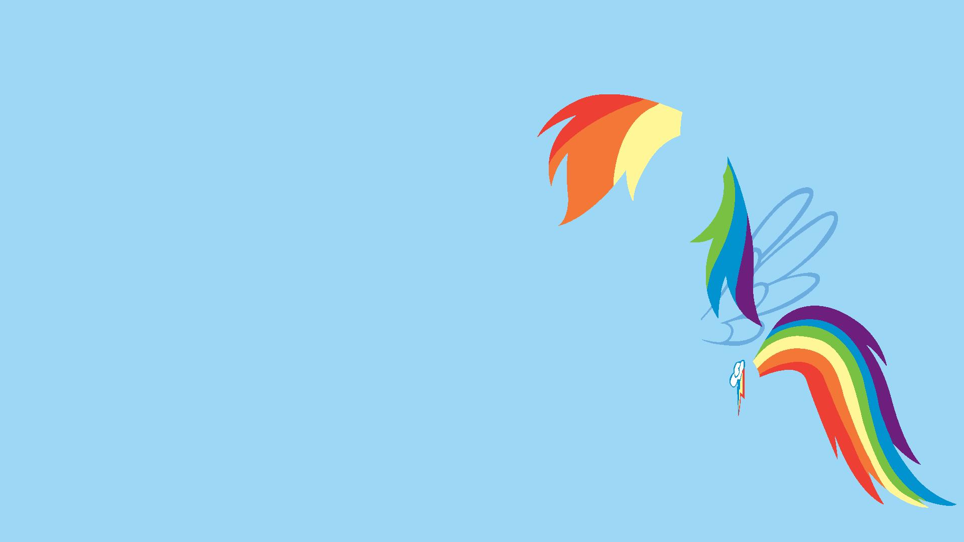 Rainbow Dash Minimal Wallpaper by jlryan and Kitana-Coldfire