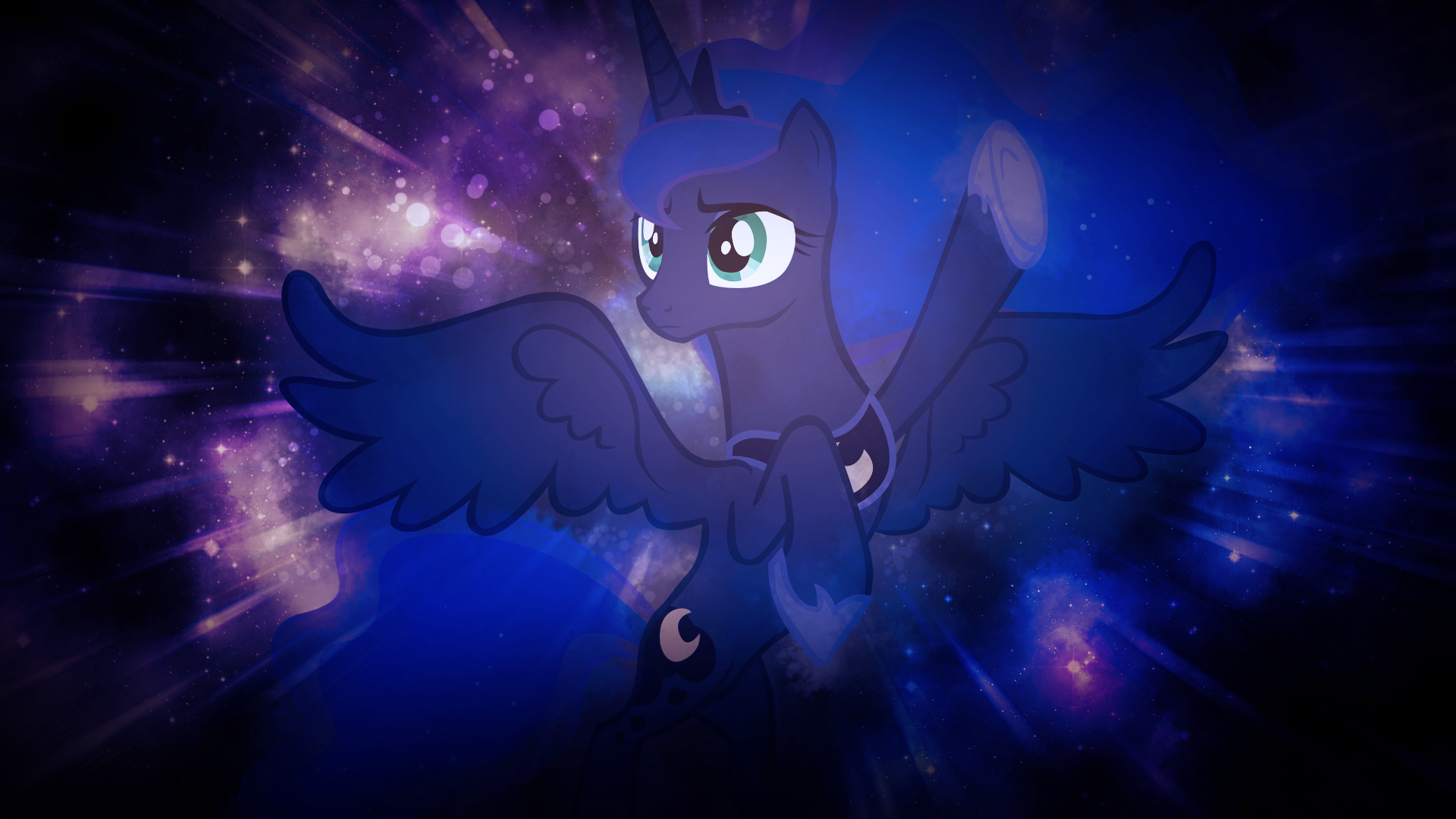 Luna in Space by SandwichDelta and Somepony