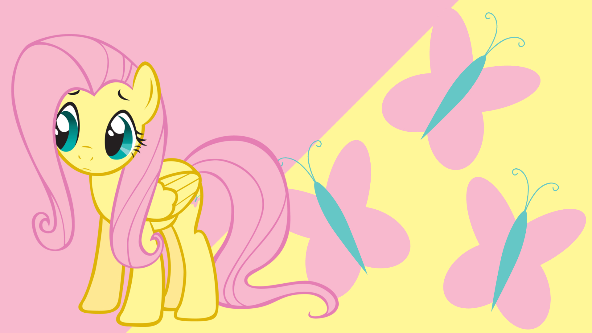 Minimalist Wallpaper 15: Fluttershy by mindnomad, ooklah and Softfang