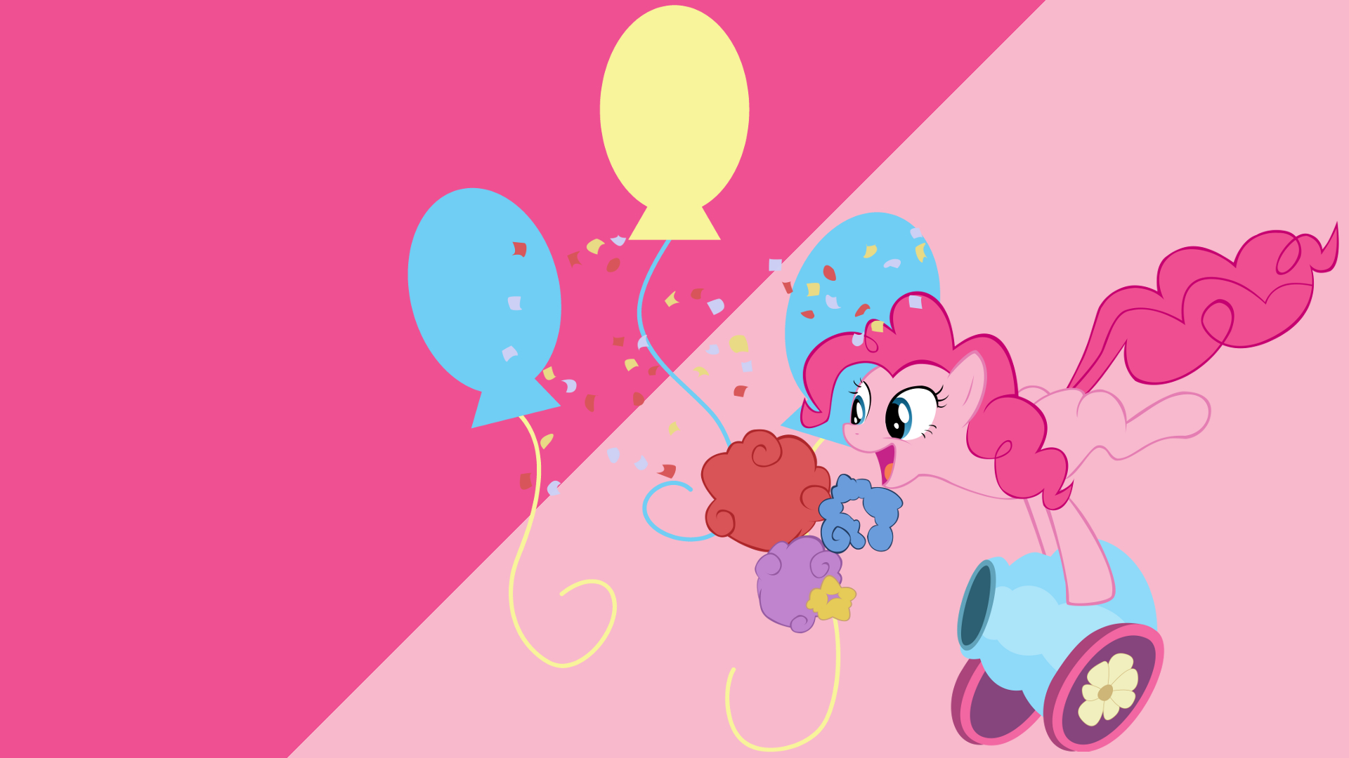 Minimalist Wallpaper 16: Pinkie Pie by chriss88, ooklah and Softfang