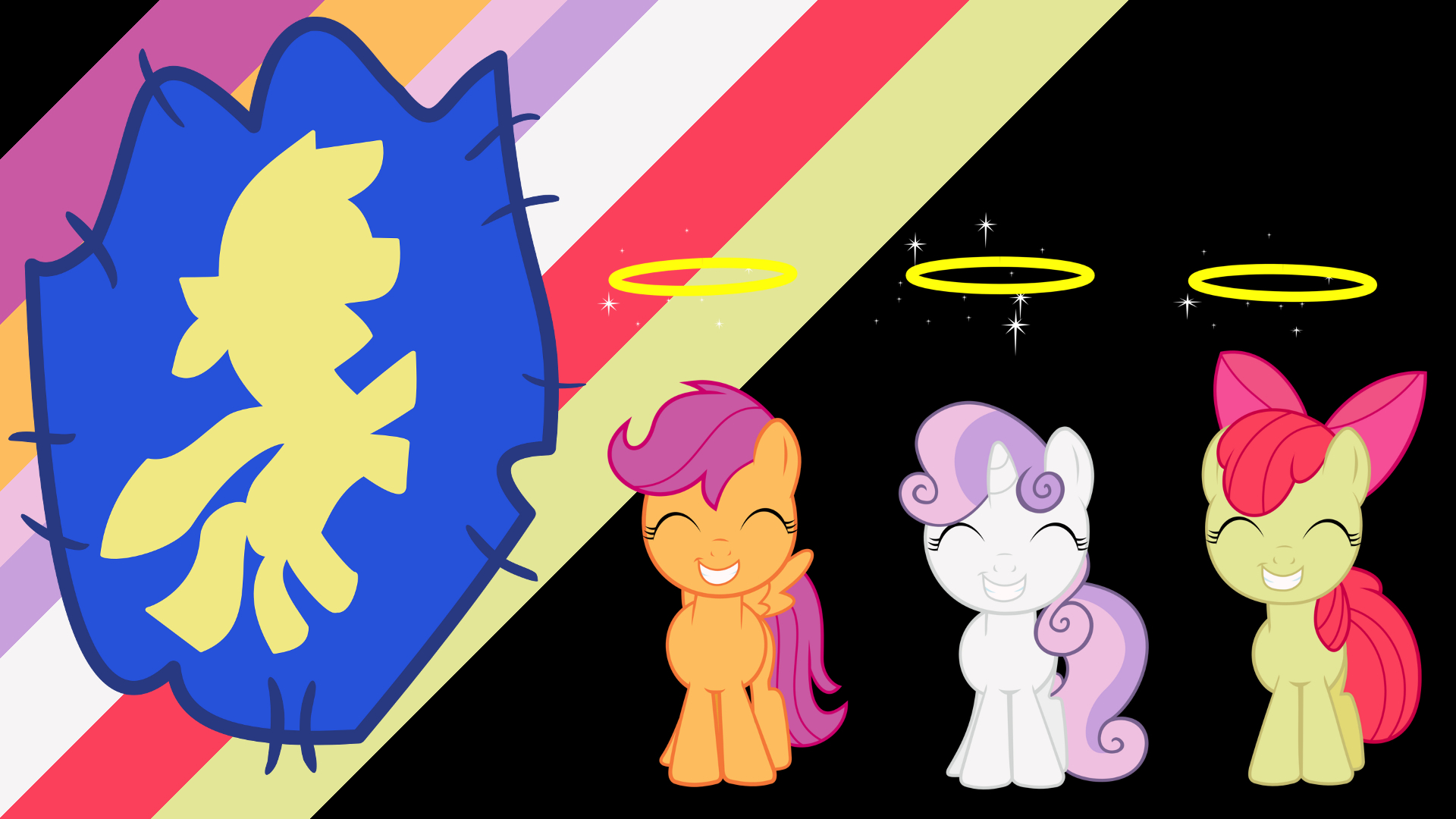 Minimalist Wallpaper 31: Cutie Mark Crusaders by EROCKERTORRES, Fennrick and Softfang