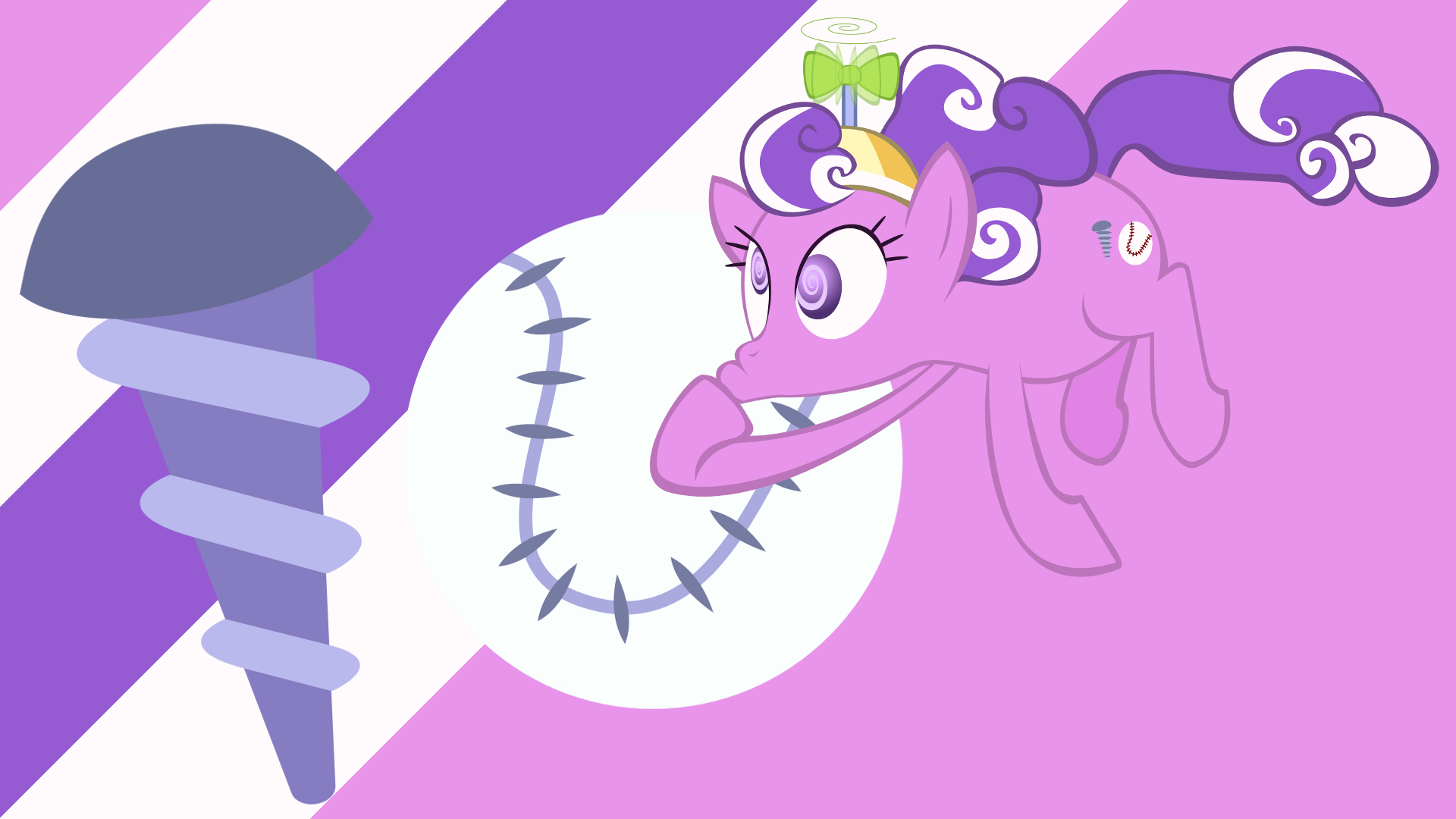 Minimalist Wallpaper 35: Screwball by Heart-Of-Stitches, Softfang and The-Smiling-Pony