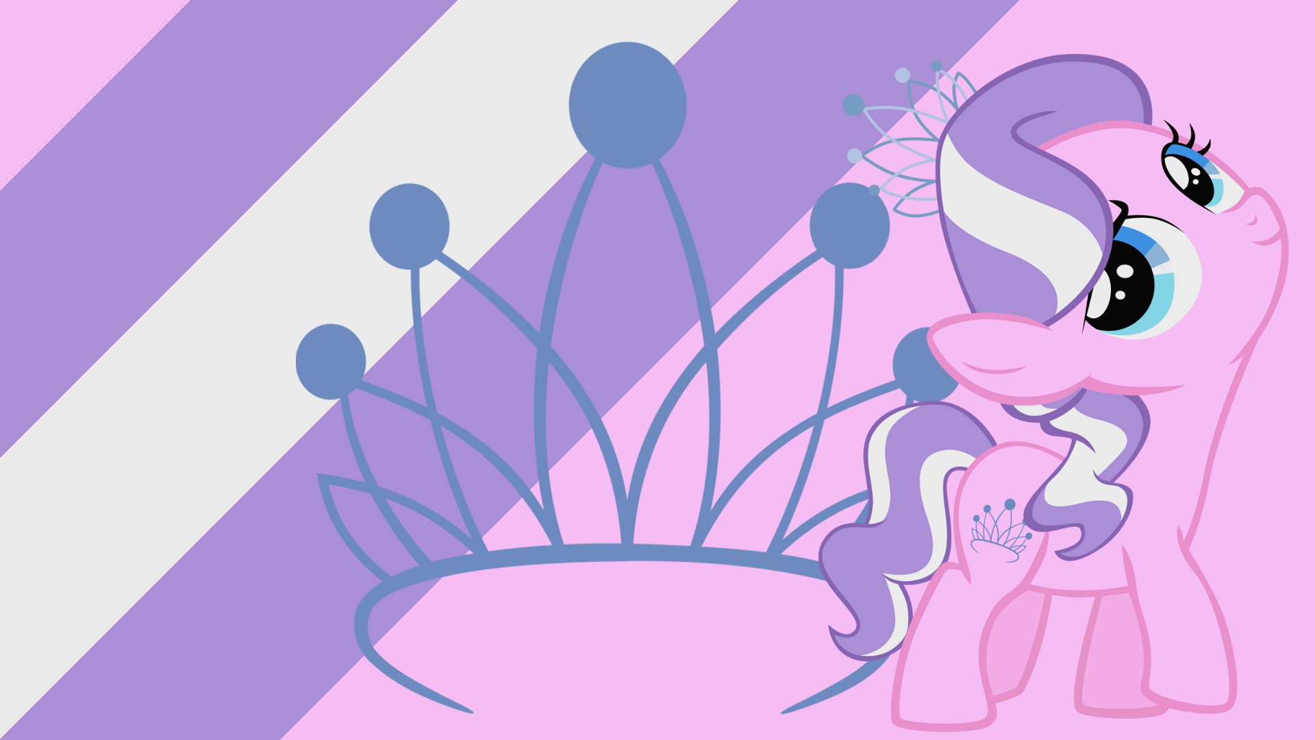Minimalist Wallpaper 38: Diamond Tiara by Liggliluff, Softfang and The-Smiling-Pony
