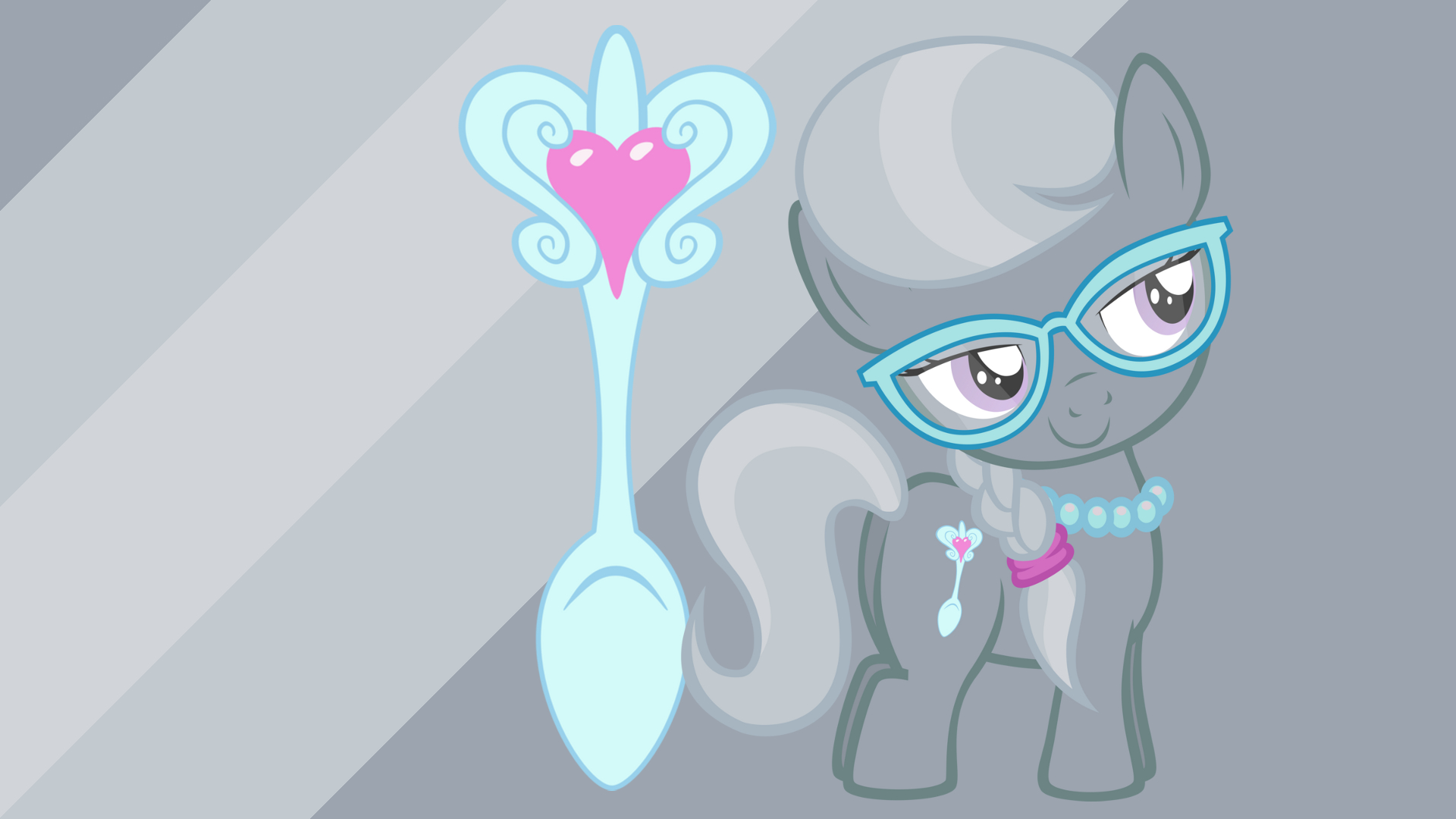 Minimalist Wallpaper 39: Silver Spoon by miketueur, Softfang and The-Smiling-Pony