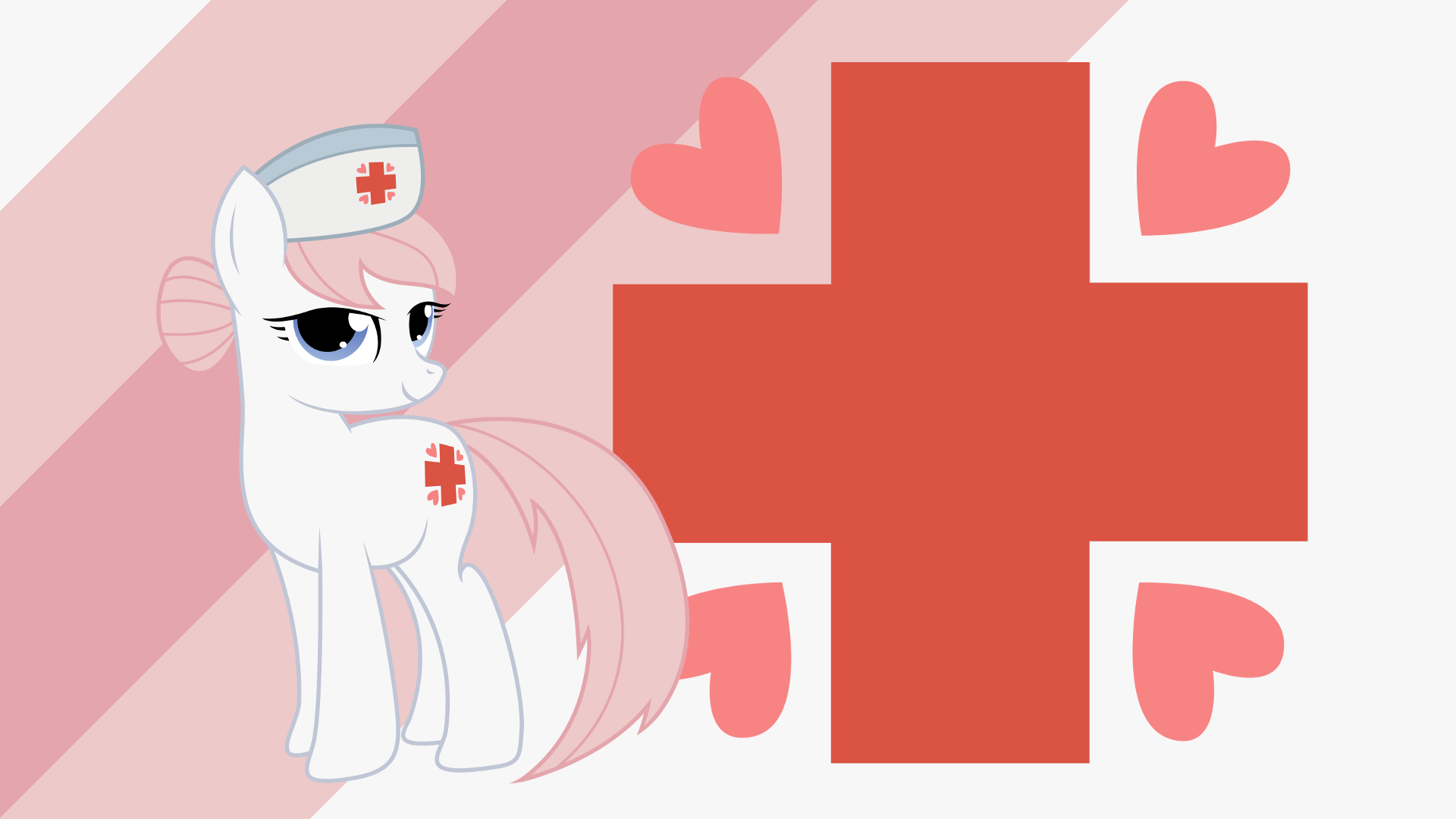 Minimalist Wallpaper 47: Nurse Redheart by Kooner-cz, Softfang and The-Smiling-Pony