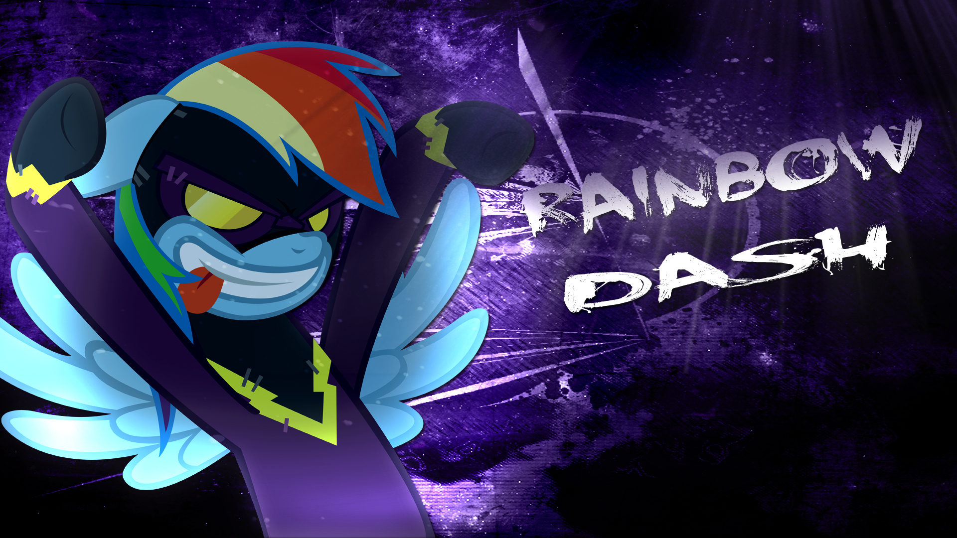 Rainbow Dash Shadowbolt Wallpaper by Jerix11 and TygerxL