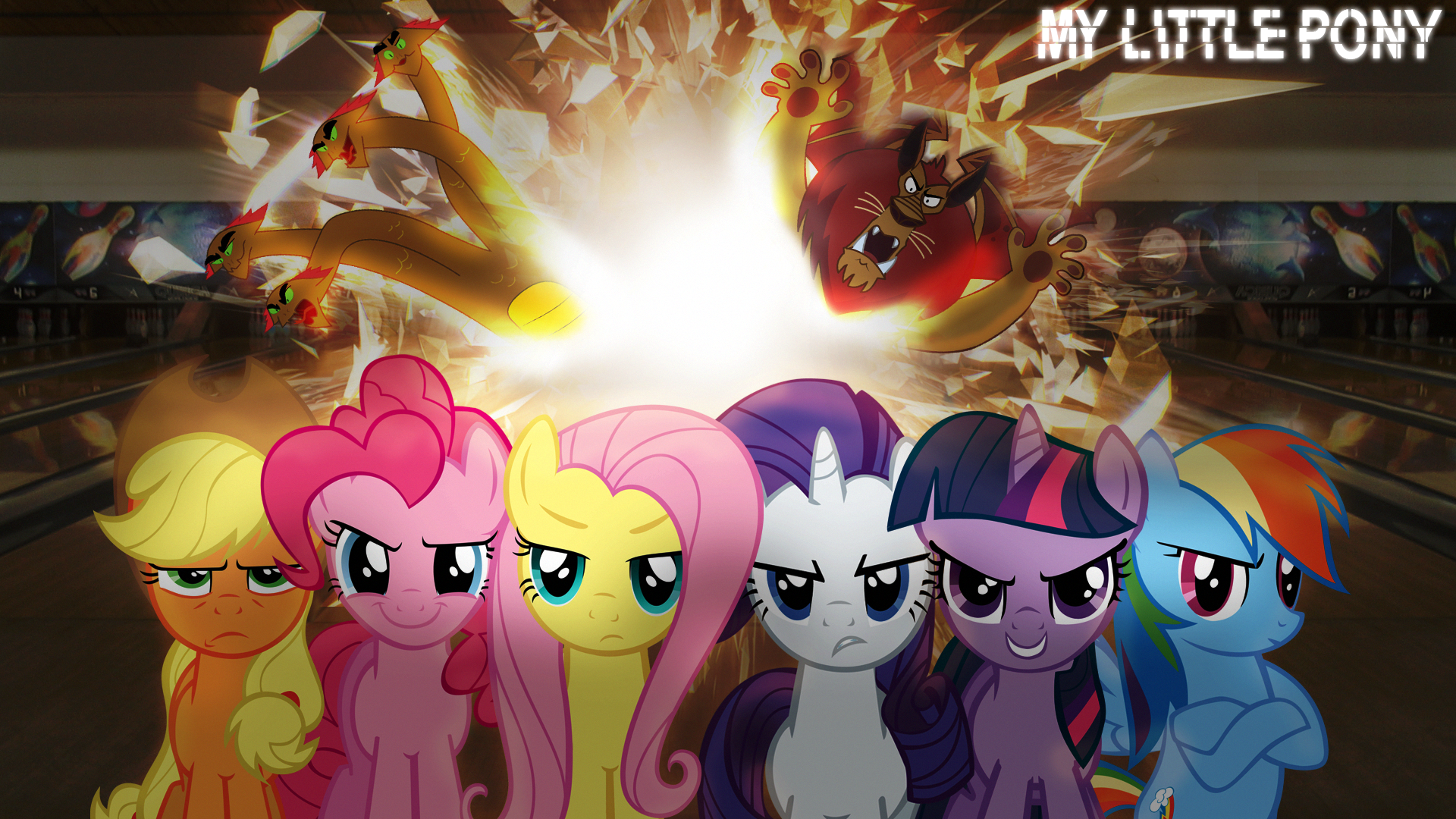 Wallpaper Mane6 ~ Primeval Style by capcappucca222, FabulousPony, LcPsycho, Mackaged, pageturner1988 and SirLeandrea