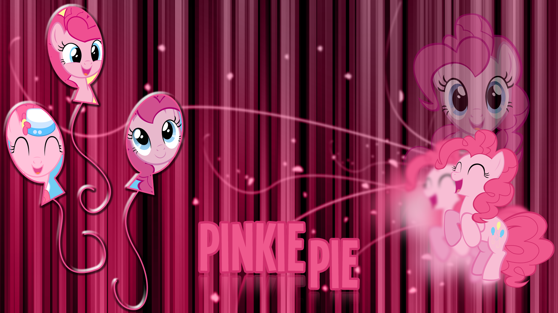 Pinkie Pie 'Abstract Lines' Wallpaper by BlackGryph0n, BlueDragonHans, Felix-KoT, kitsuneymg, Mihaaaa, Orschmann and Peachspices