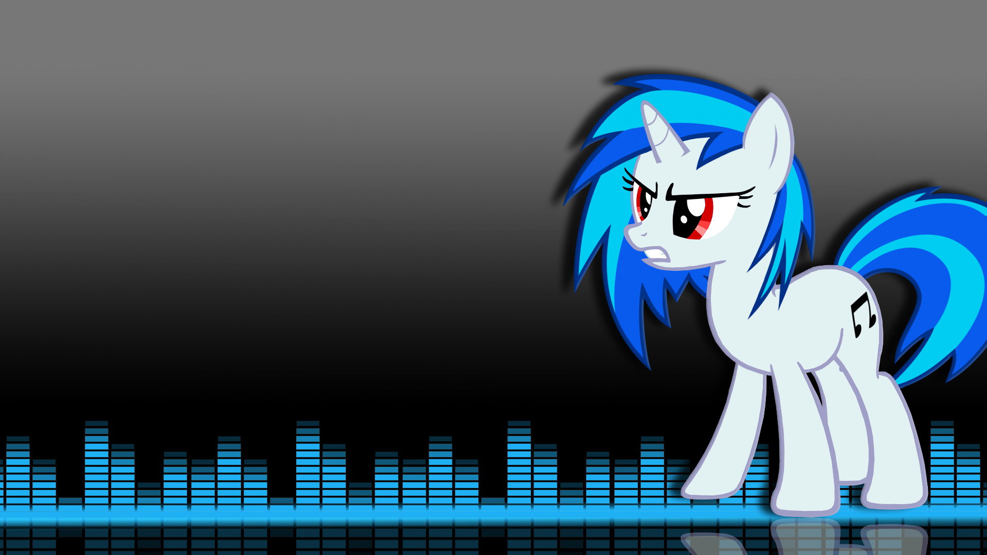 Angry Vinyl Scratch Wallpaper by TwopennyPenguin