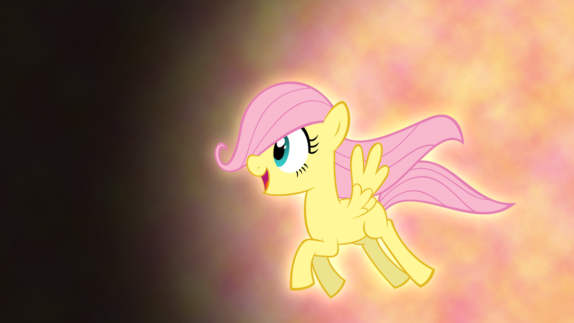 Filly Fluttershy Wallpaper by datNaro and Pappkarton