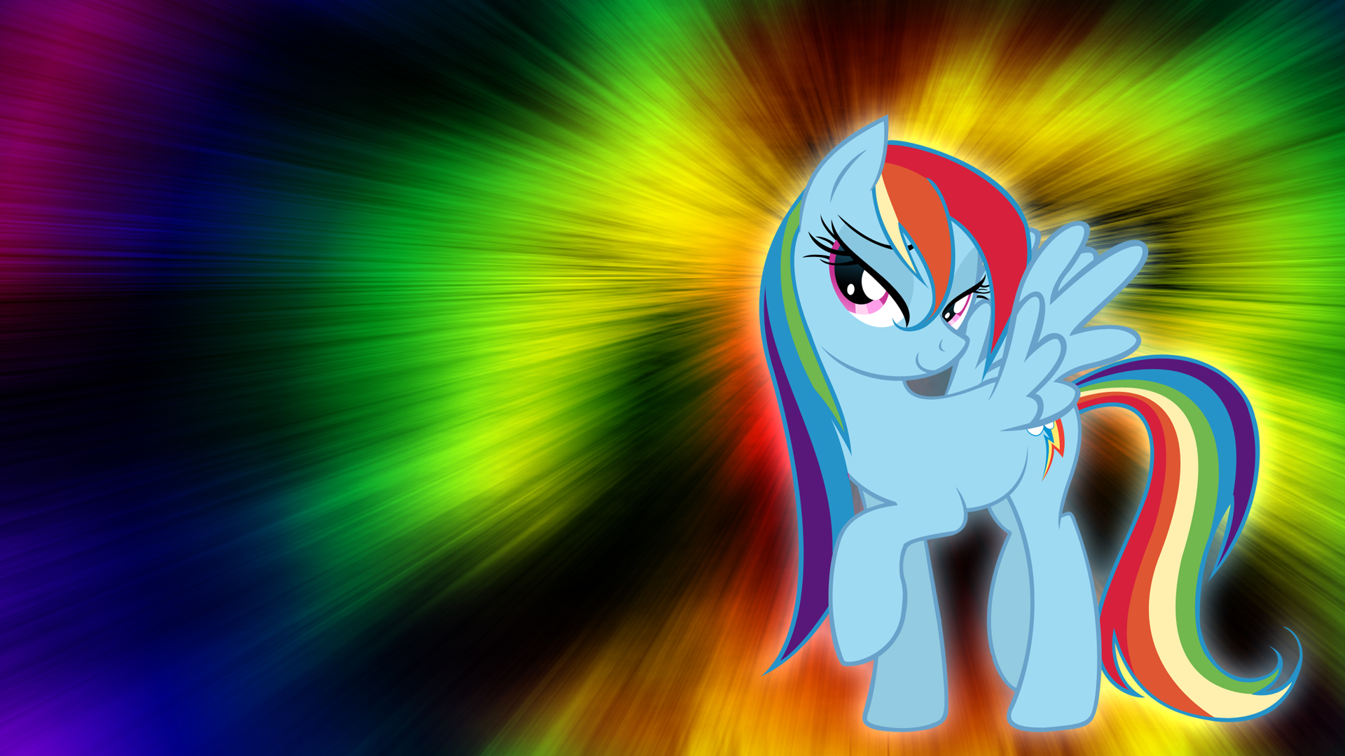 Wet Mane Rainbow Dash Wallpaper by DraikJack and Pappkarton