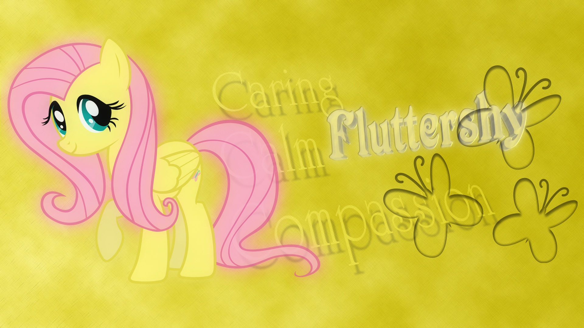 Fluttershy - Caring Calm Compassion by BlackGryph0n, EmbersAtDawn and Retrantulus