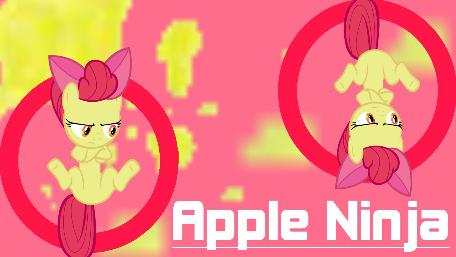 Apple Ninja by GuruGrendo and MLPonyBackgrounds